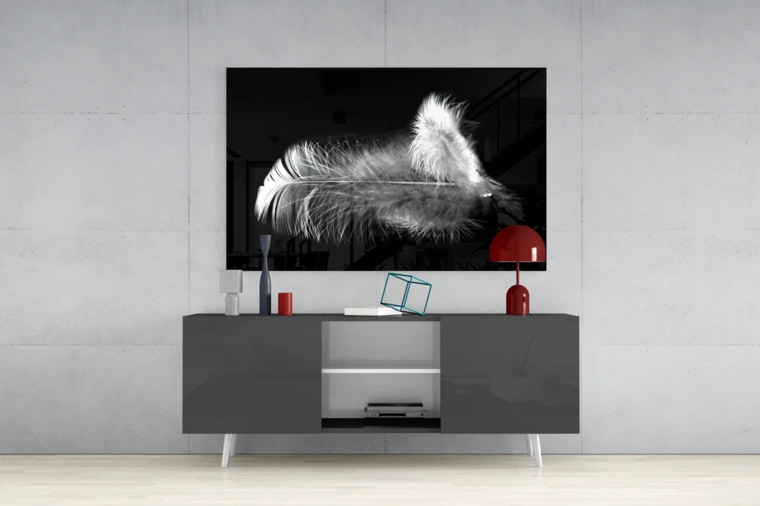 Feather Glass Wall Art - Image 9