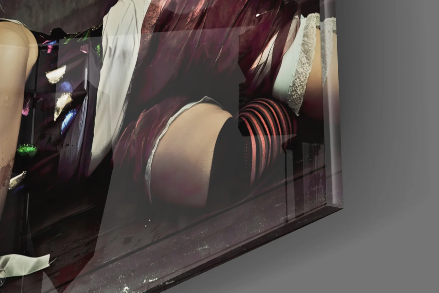 Female Clown Glass Wall Art - Image 8