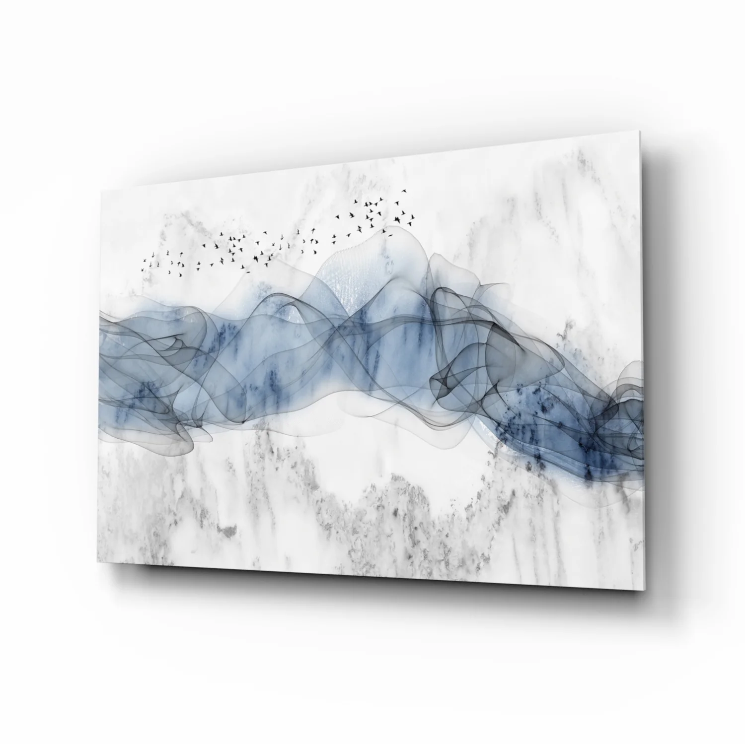 Blue Fog Glass Wall Art - Image 2