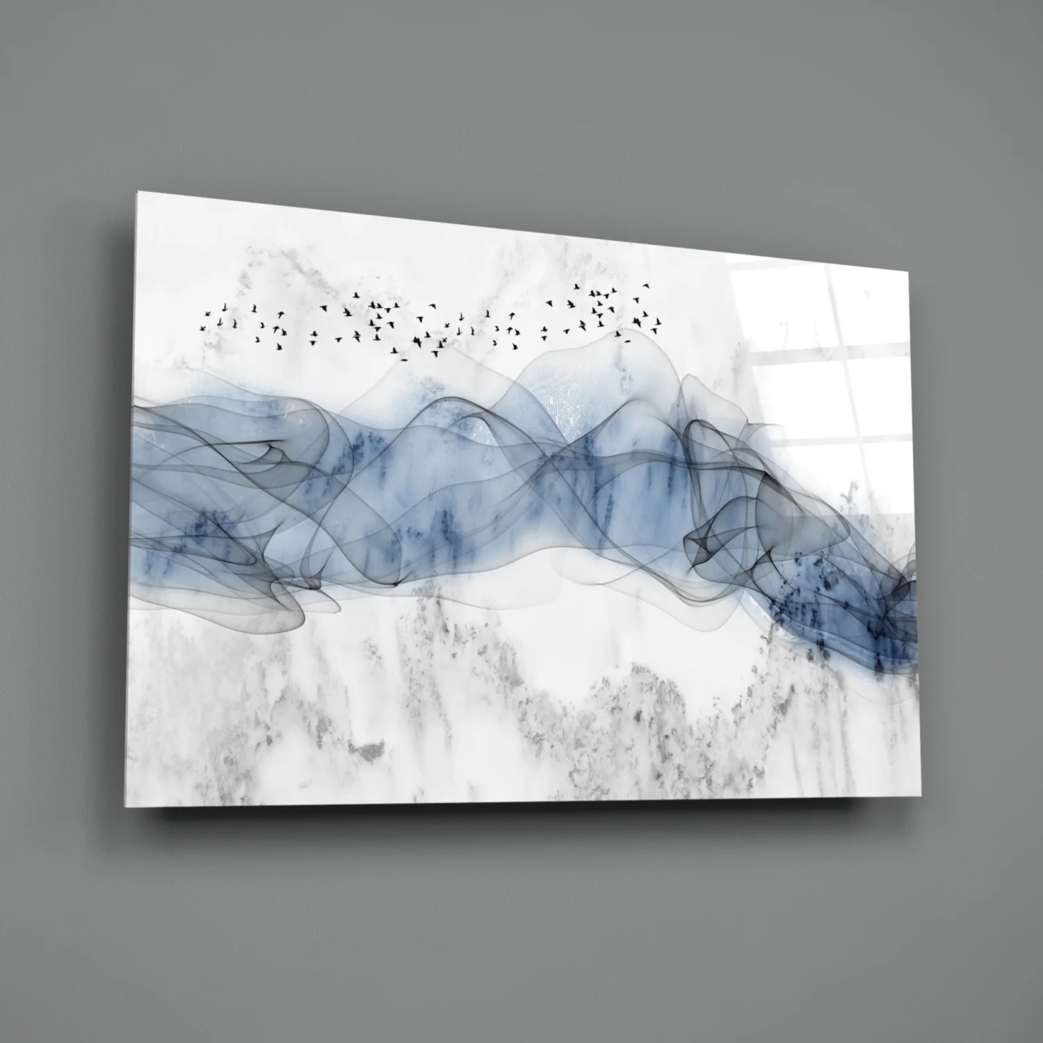 Blue Fog Glass Wall Art - Image 3