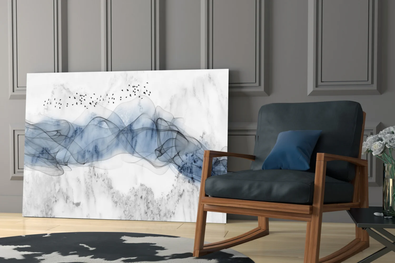Blue Fog Glass Wall Art - Image 7