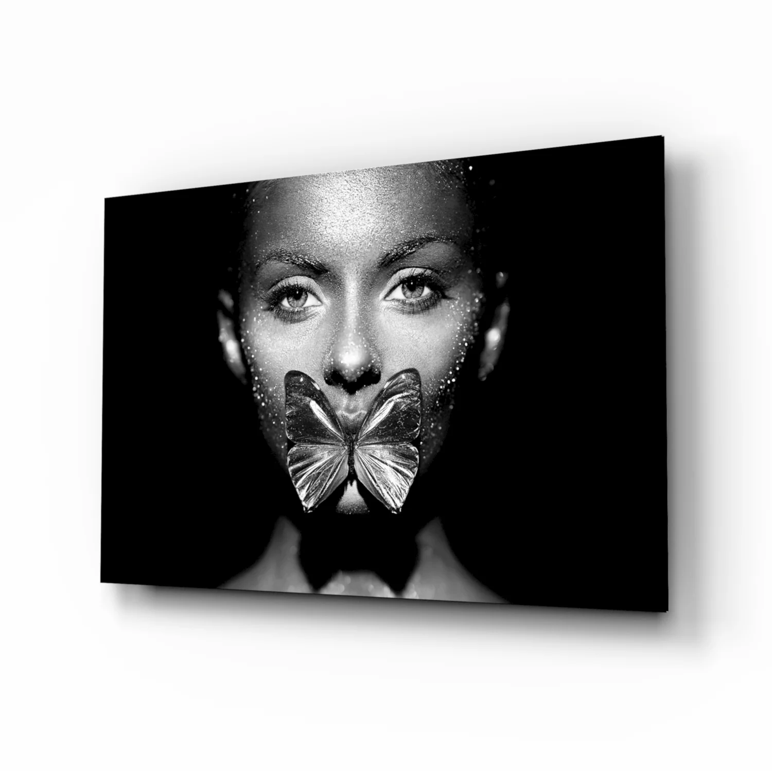 Butterfly Woman Glass Wall Art - Image 2
