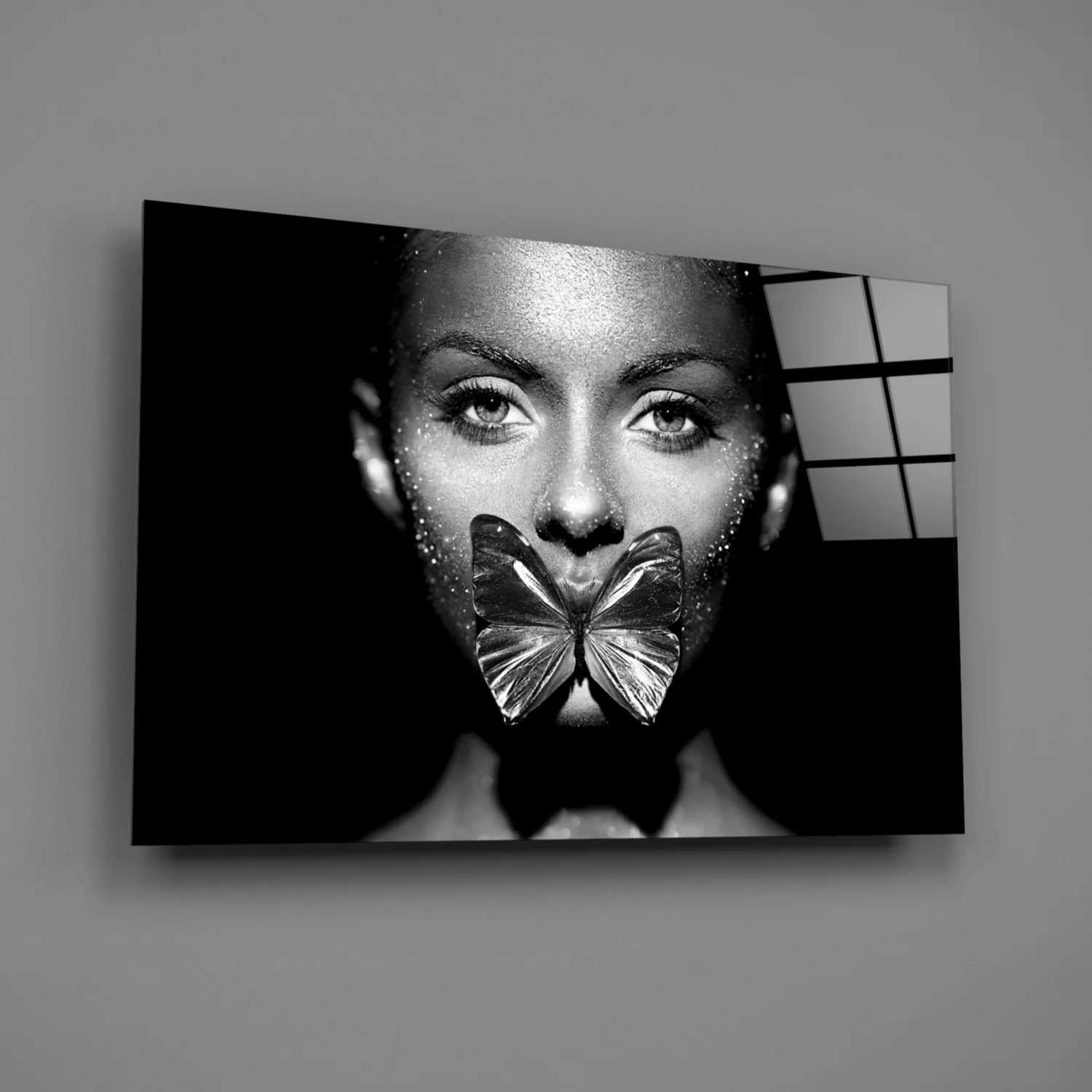 Butterfly Woman Glass Wall Art - Image 3