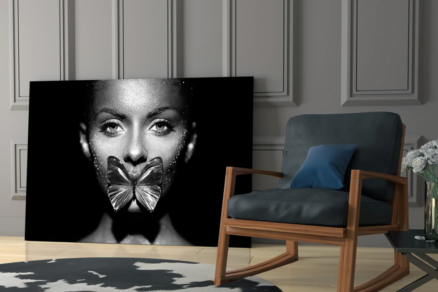 Butterfly Woman Glass Wall Art - Image 7