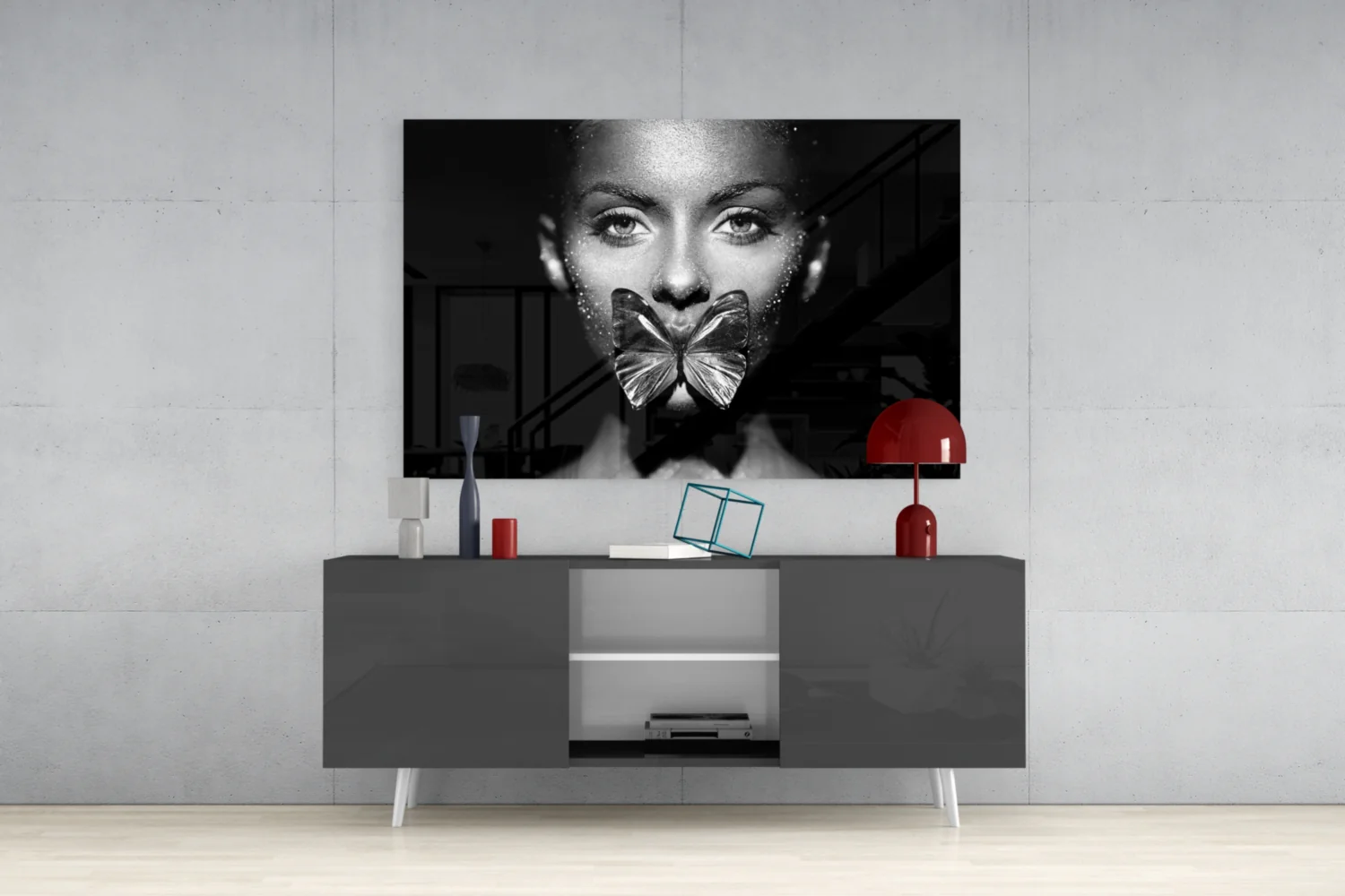 Butterfly Woman Glass Wall Art - Image 9