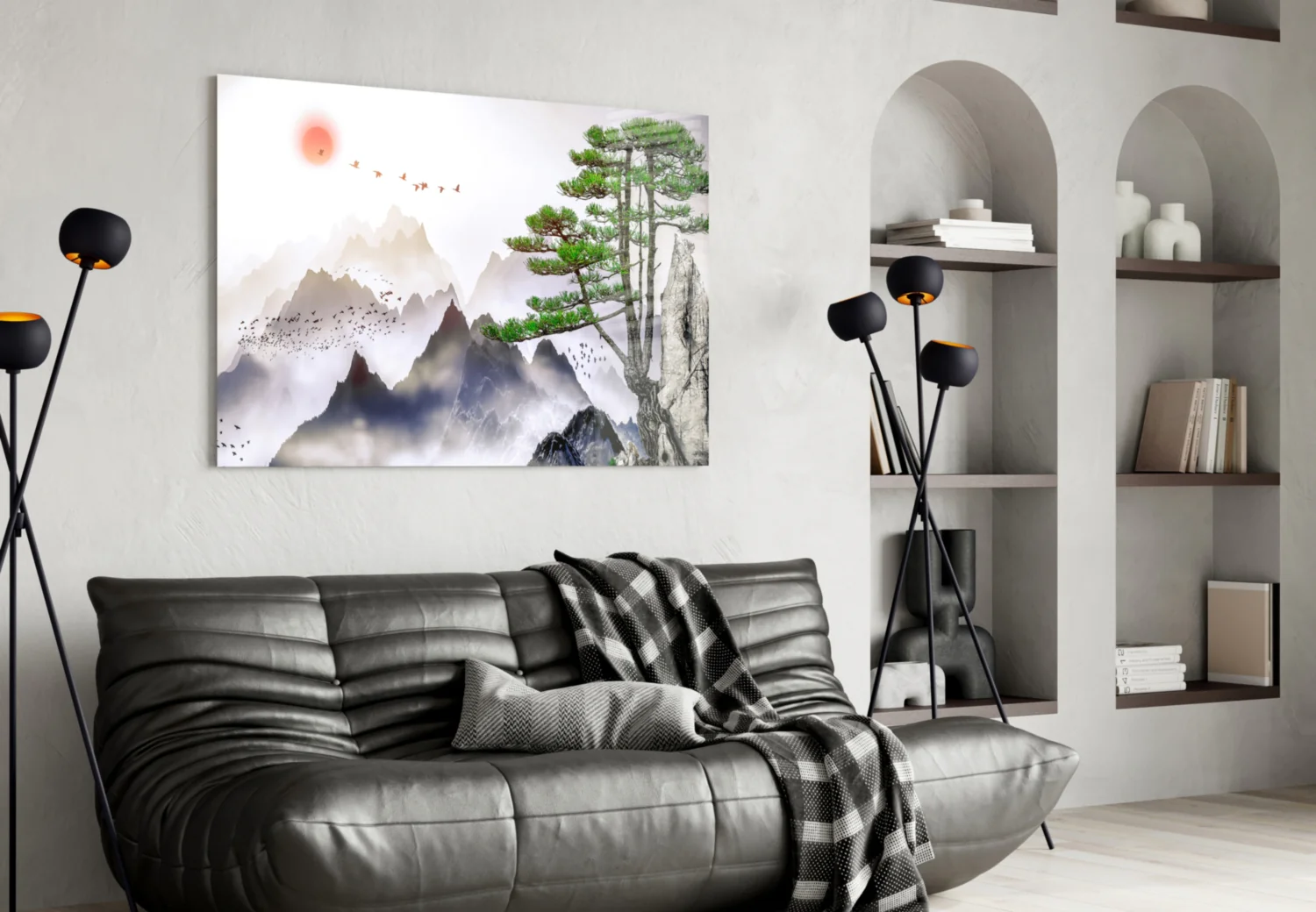 Abstract Forest Glass Wall Art - Image 5