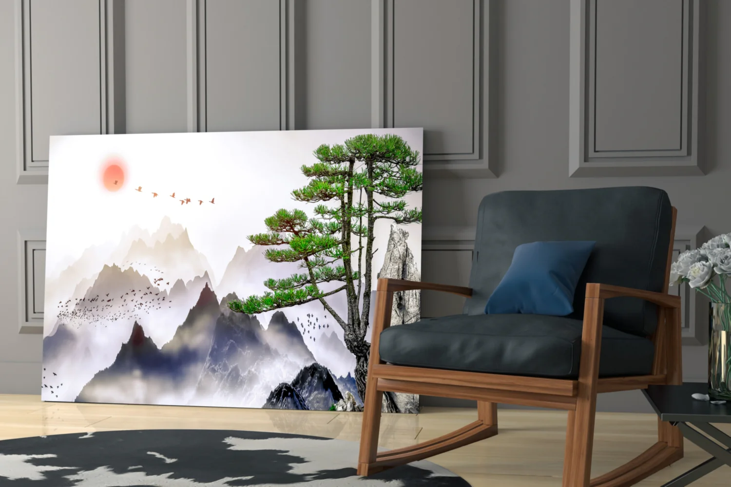 Abstract Forest Glass Wall Art - Image 7