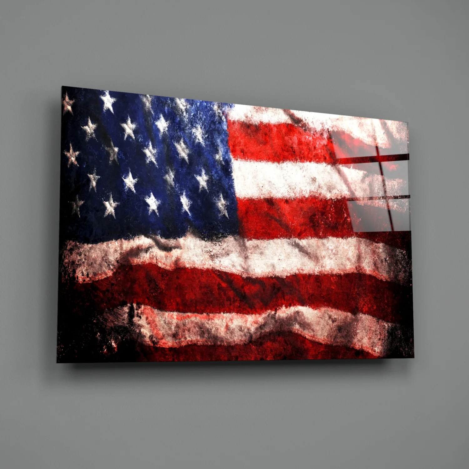 USA Flag Glass Wall Art - Image 3