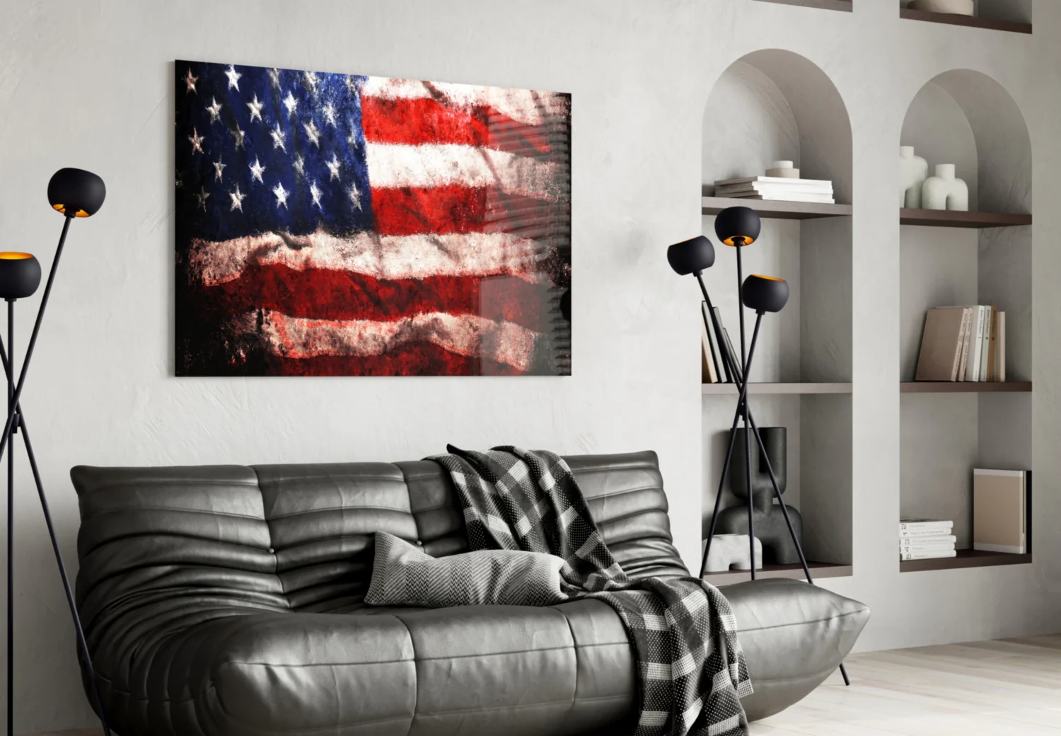 USA Flag Glass Wall Art - Image 5