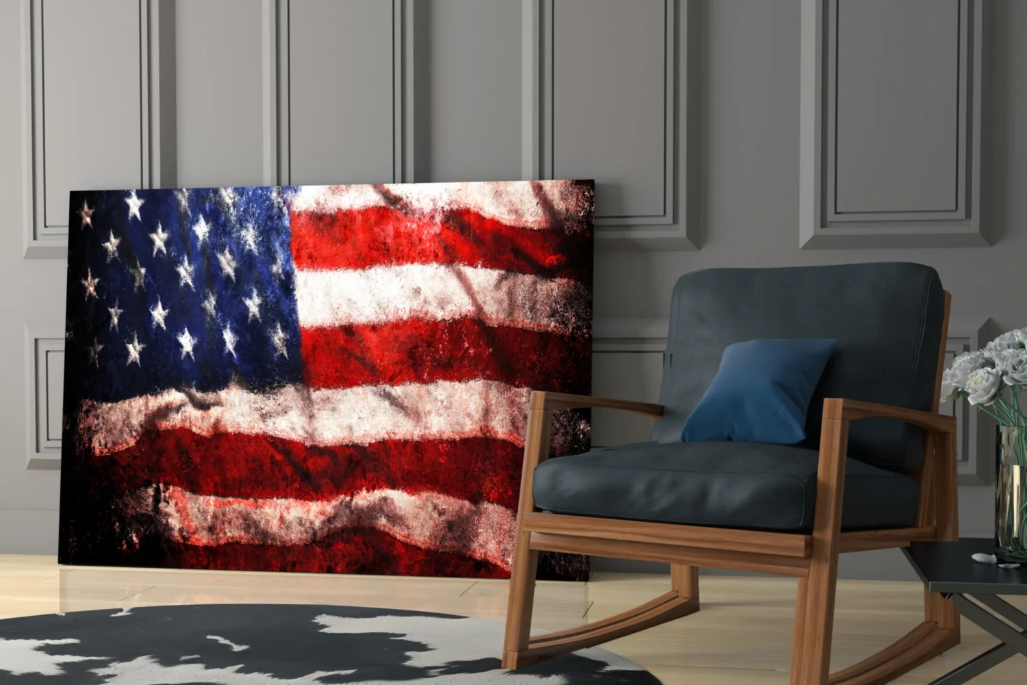 USA Flag Glass Wall Art - Image 7
