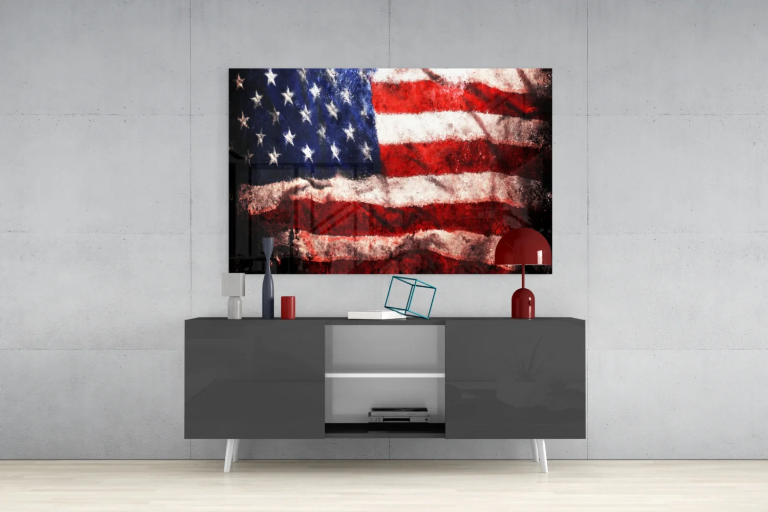 USA Flag Glass Wall Art - Image 9