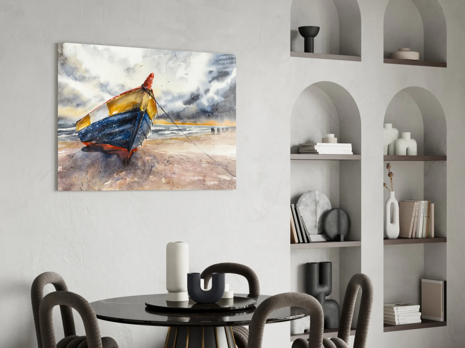 Solo Canoe Glass Wall Art - Image 6