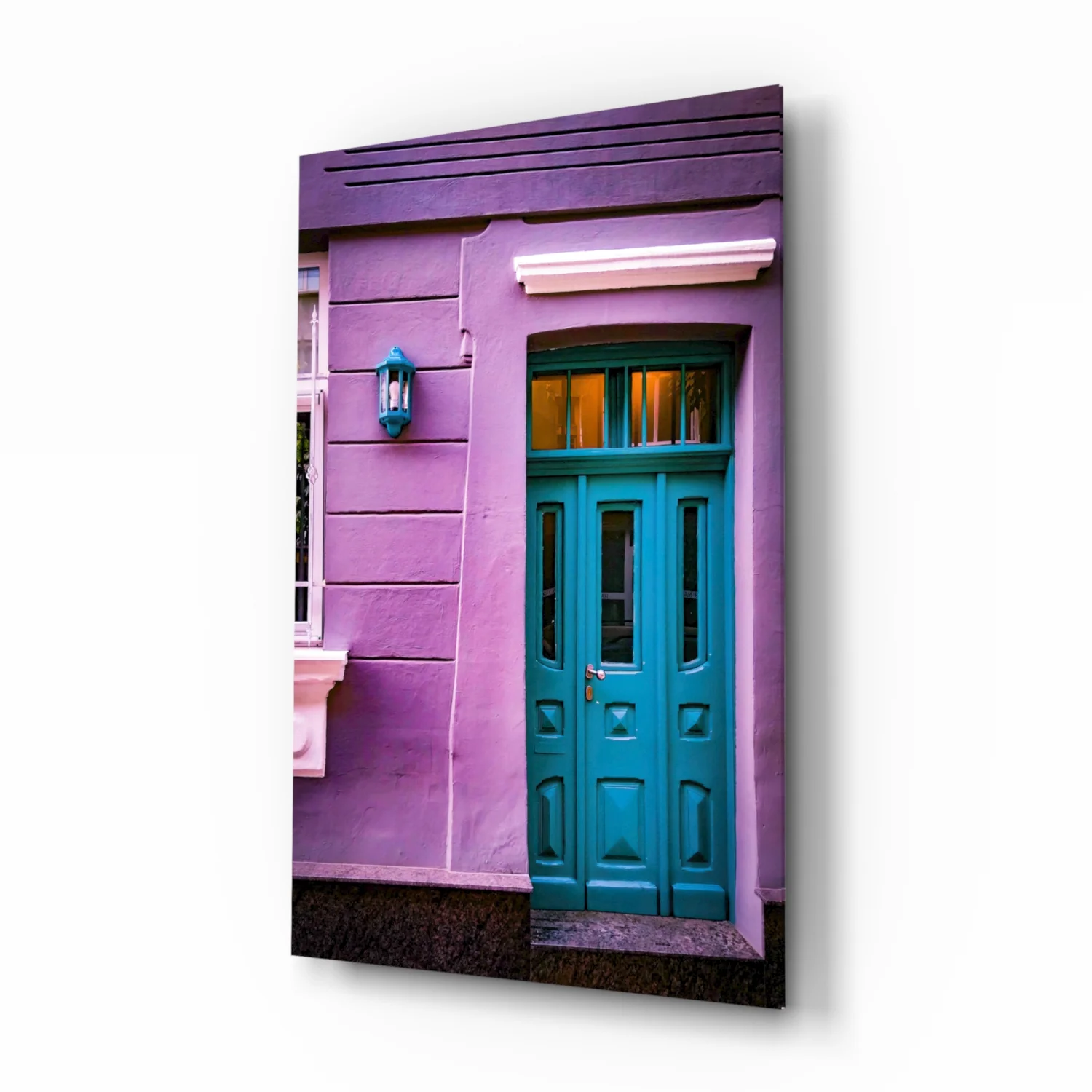 Purple House Glass Wall Art - Image 2