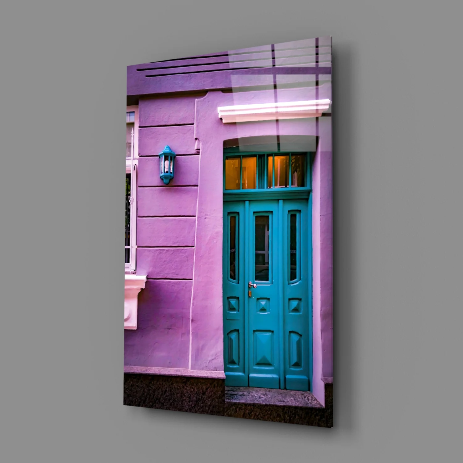 Purple House Glass Wall Art - Image 3
