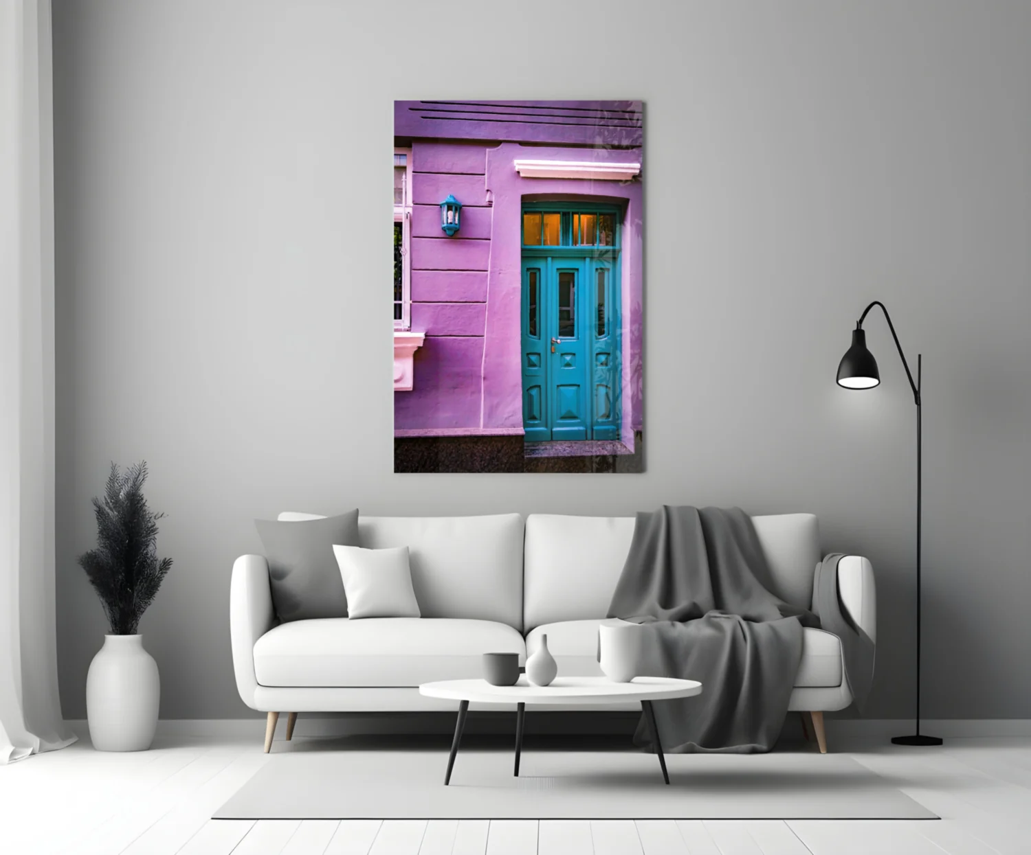 Purple House Glass Wall Art - Image 4