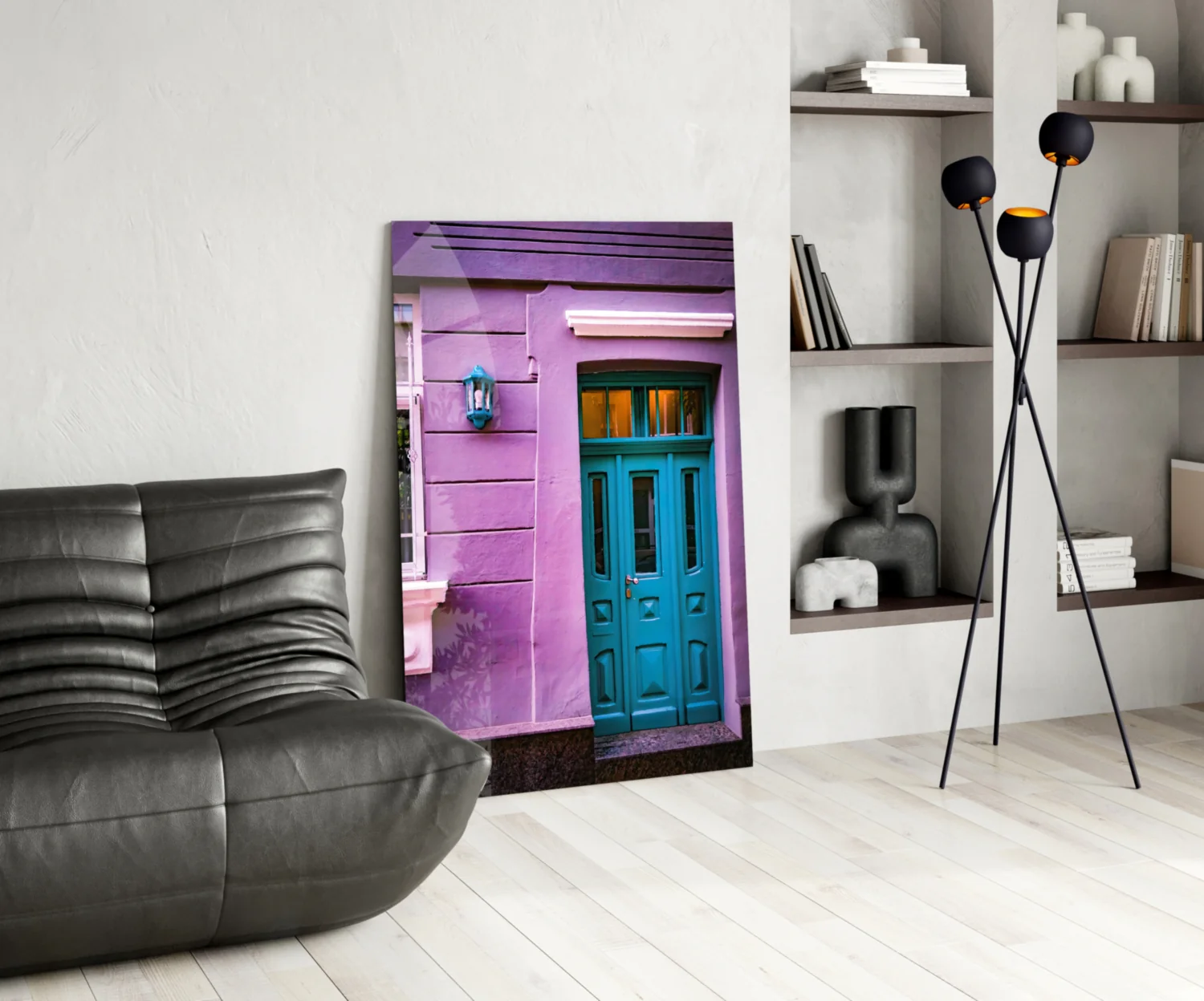 Purple House Glass Wall Art - Image 6