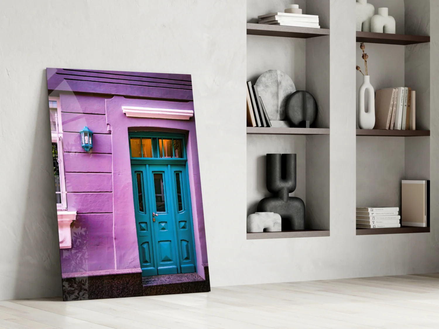 Purple House Glass Wall Art - Image 7