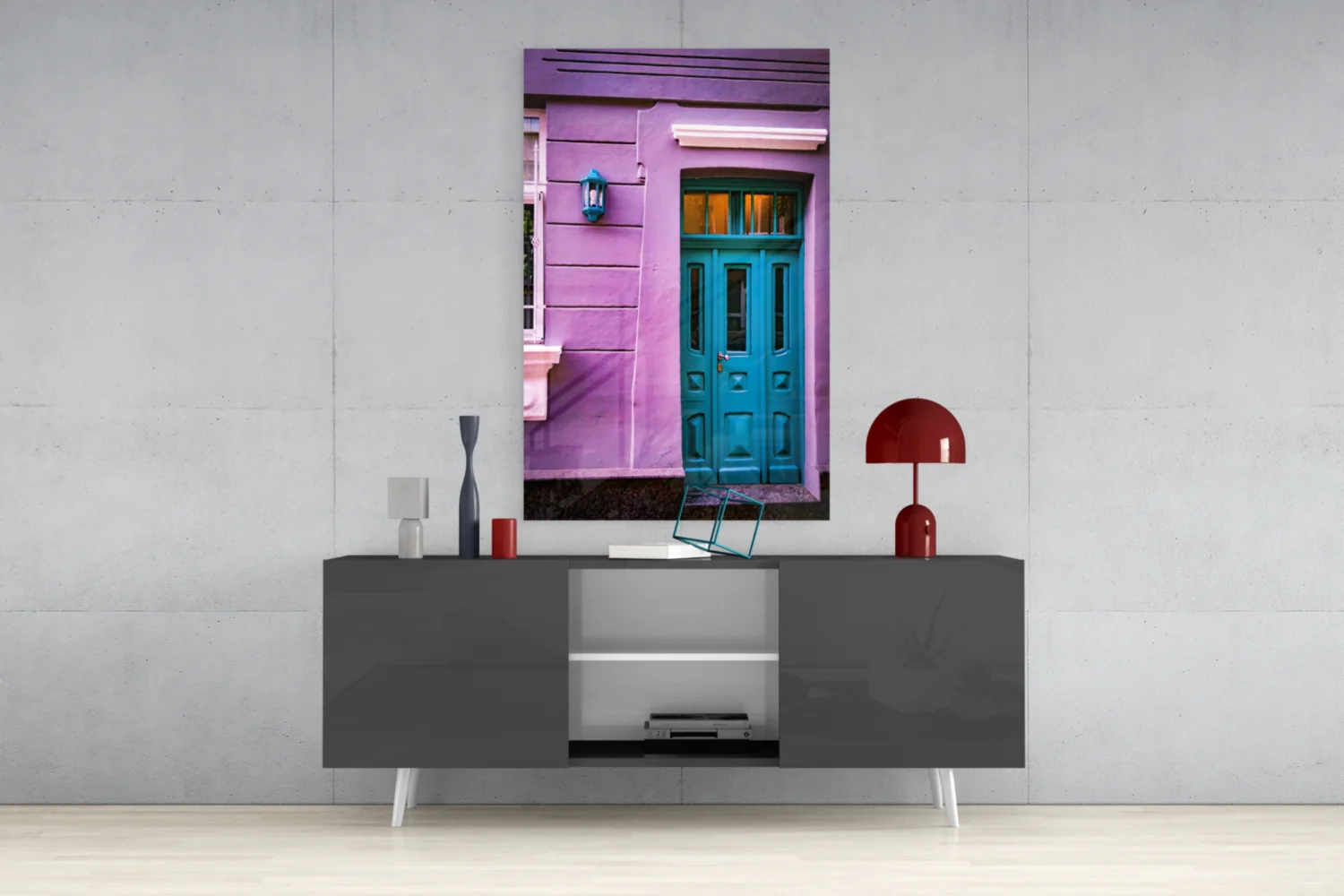 Purple House Glass Wall Art - Image 9