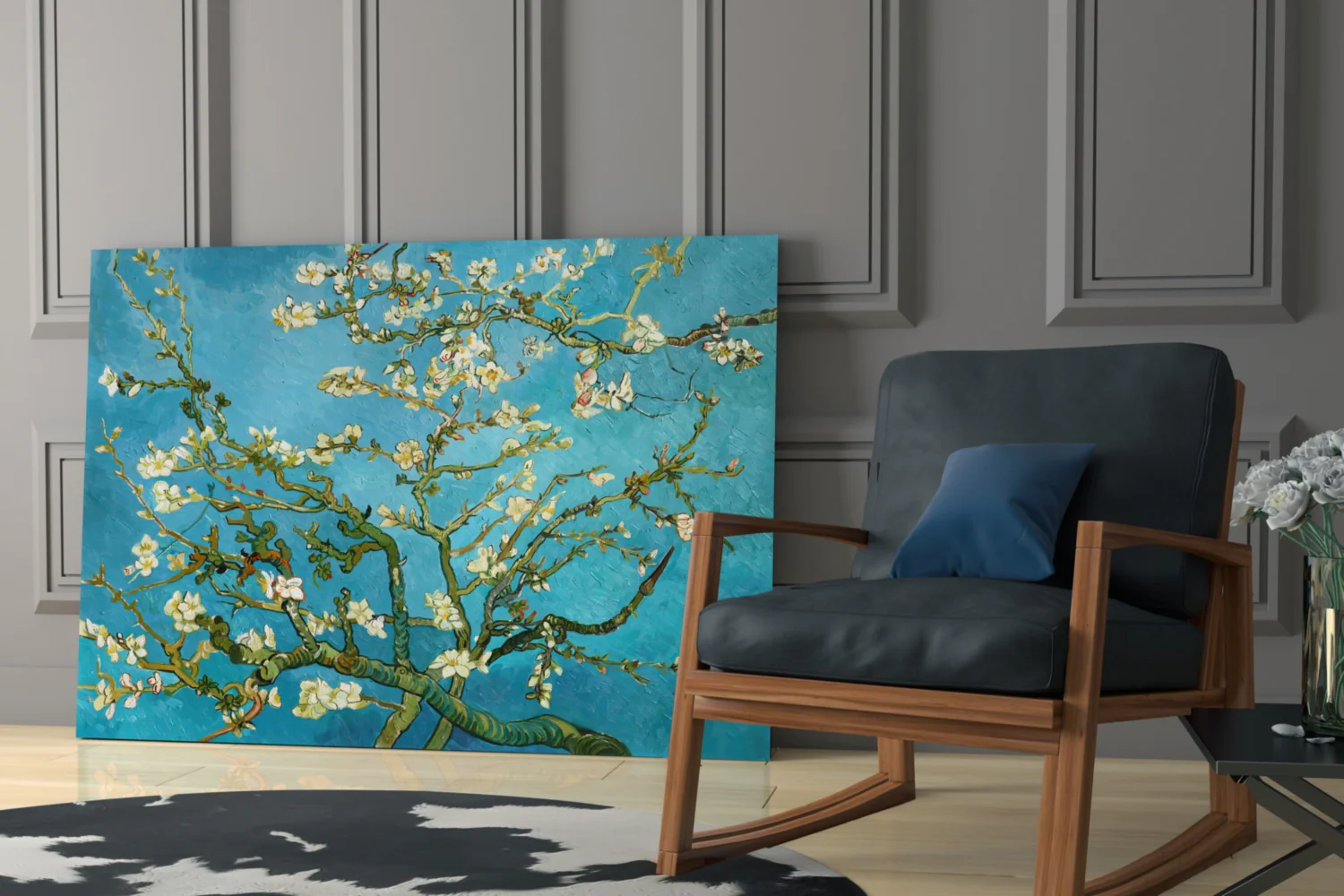 White Flowers Glass Wall Art - Image 7