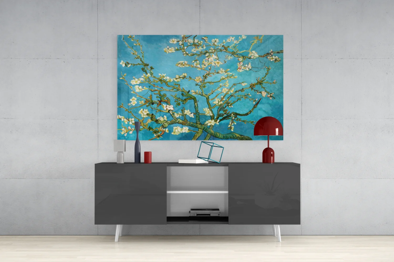 White Flowers Glass Wall Art - Image 9