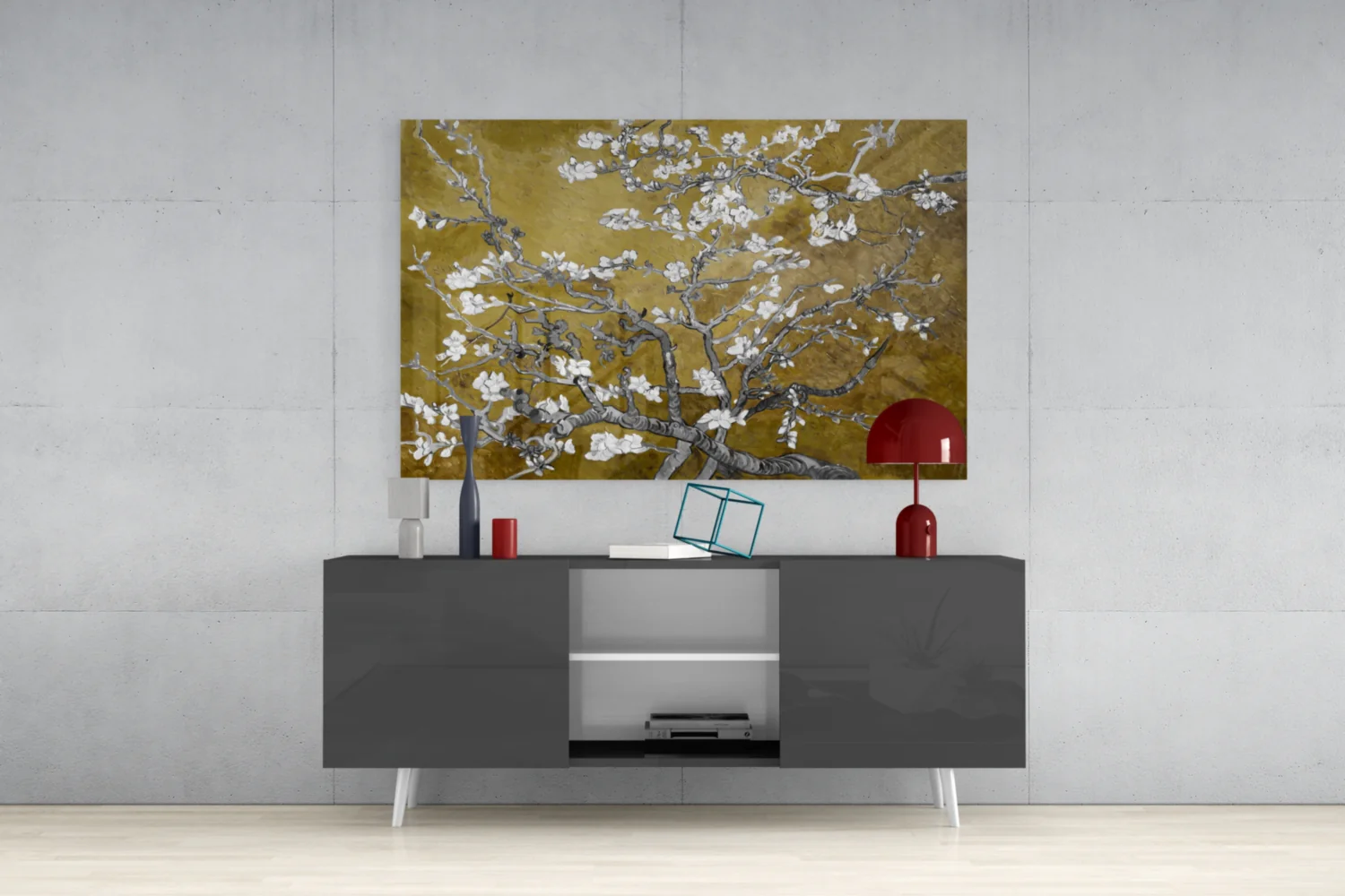 White Flowers Glass Wall Art - Image 9