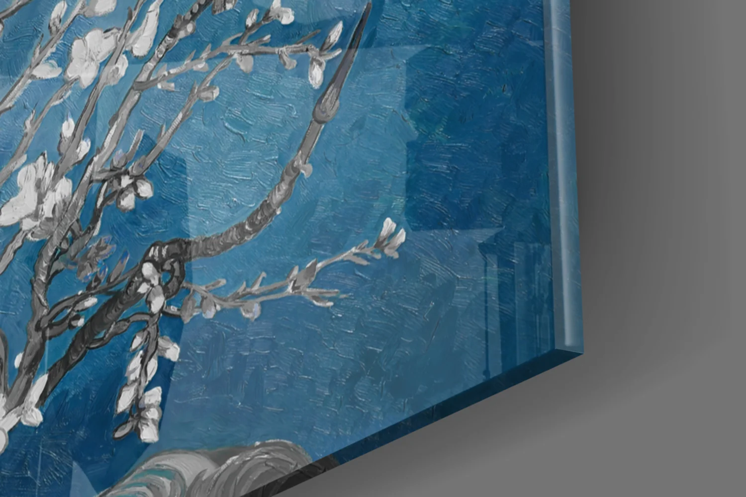 White Flowers Glass Wall Art - Image 8