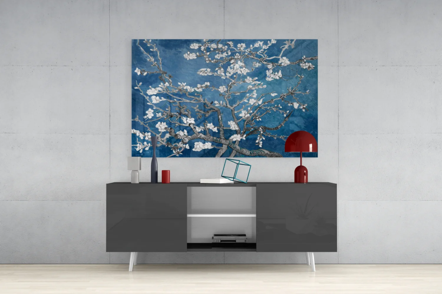 White Flowers Glass Wall Art - Image 9