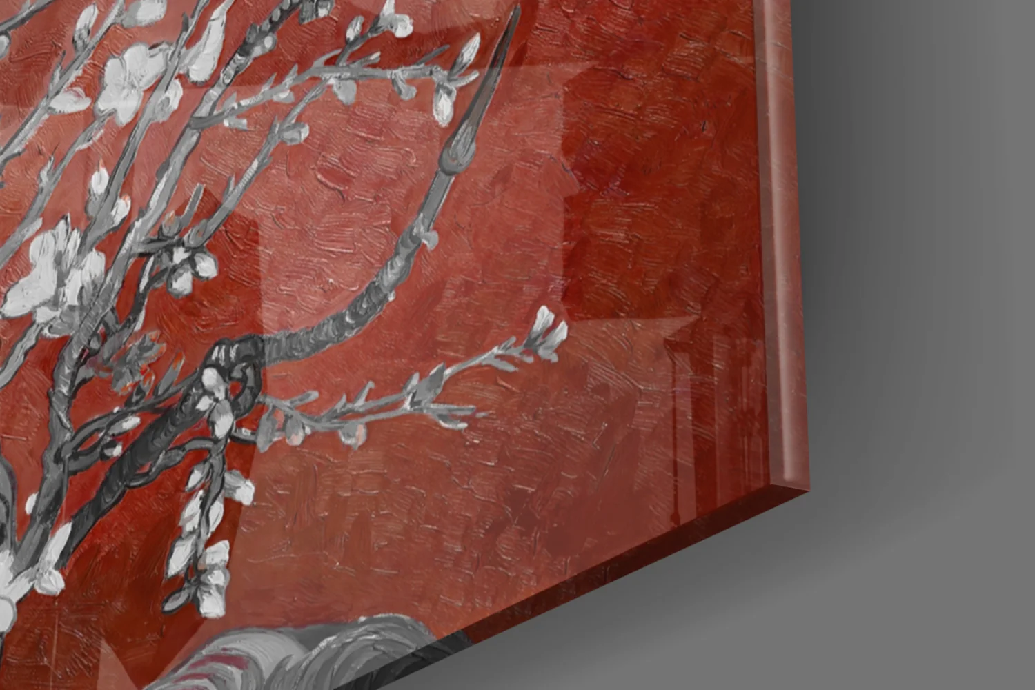White Flowers Glass Wall Art - Image 8