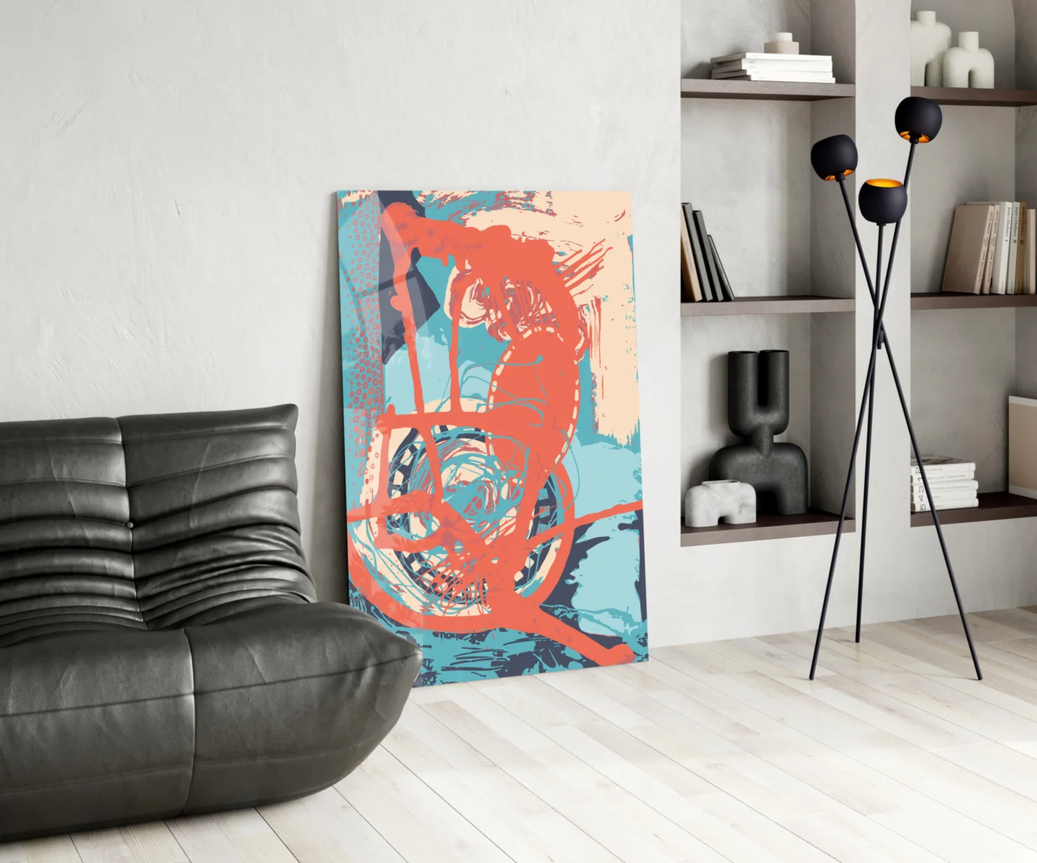 Abstract Colors Glass Wall Art - Image 6
