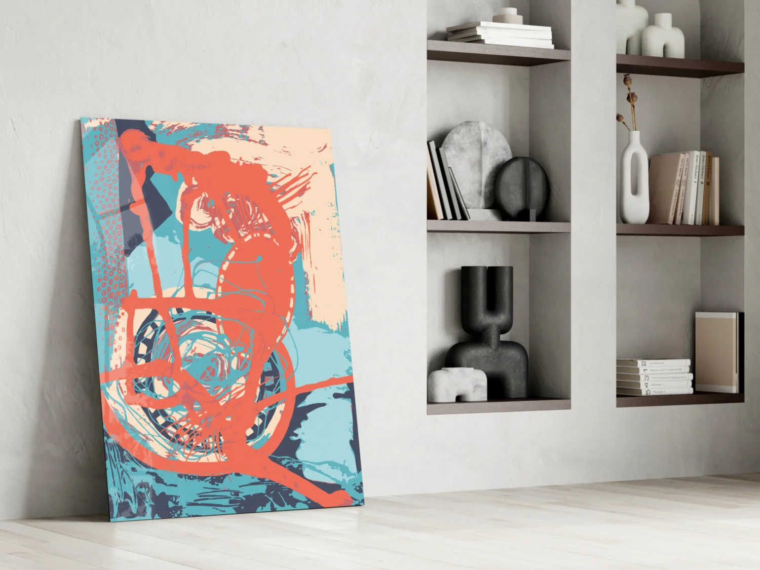 Abstract Colors Glass Wall Art - Image 7