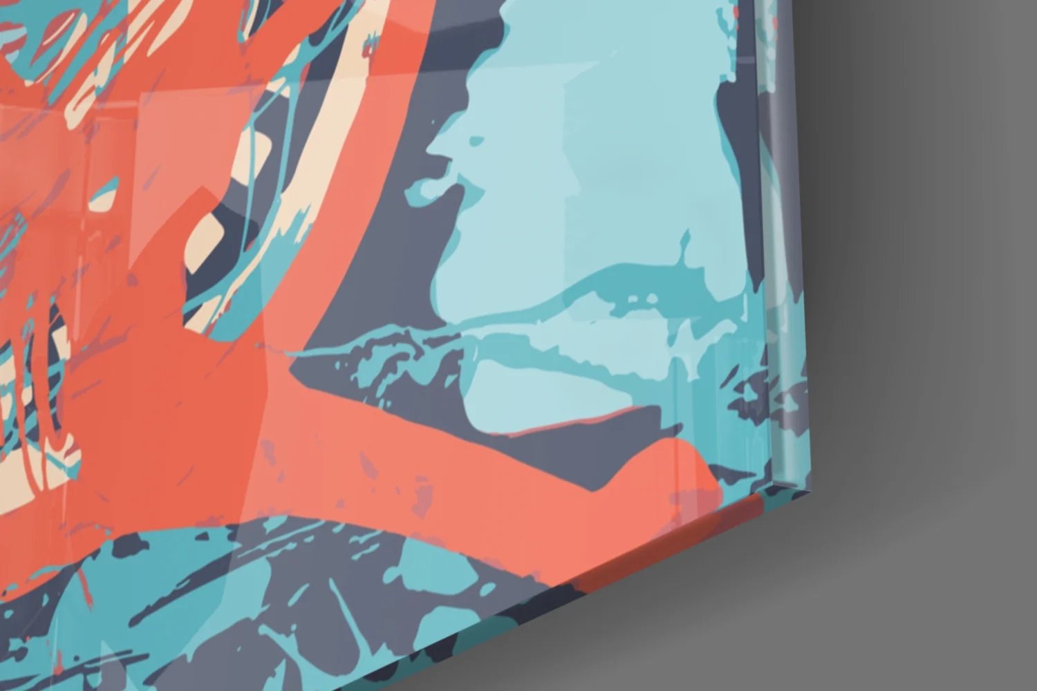 Abstract Colors Glass Wall Art - Image 8