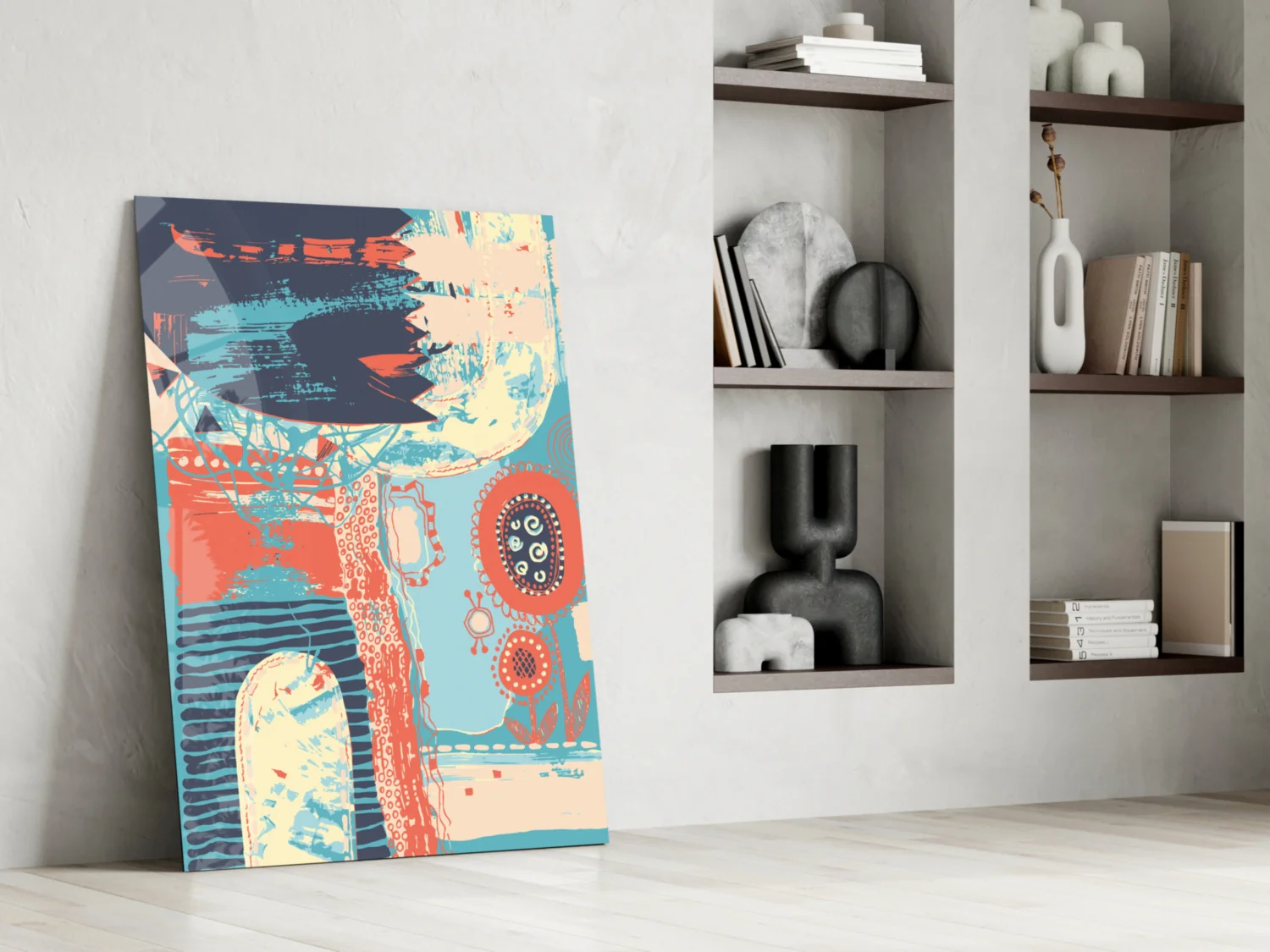 Abstract Colors Glass Wall Art - Image 7