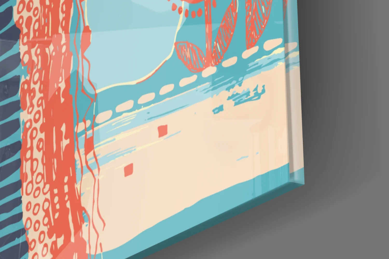 Abstract Colors Glass Wall Art - Image 8