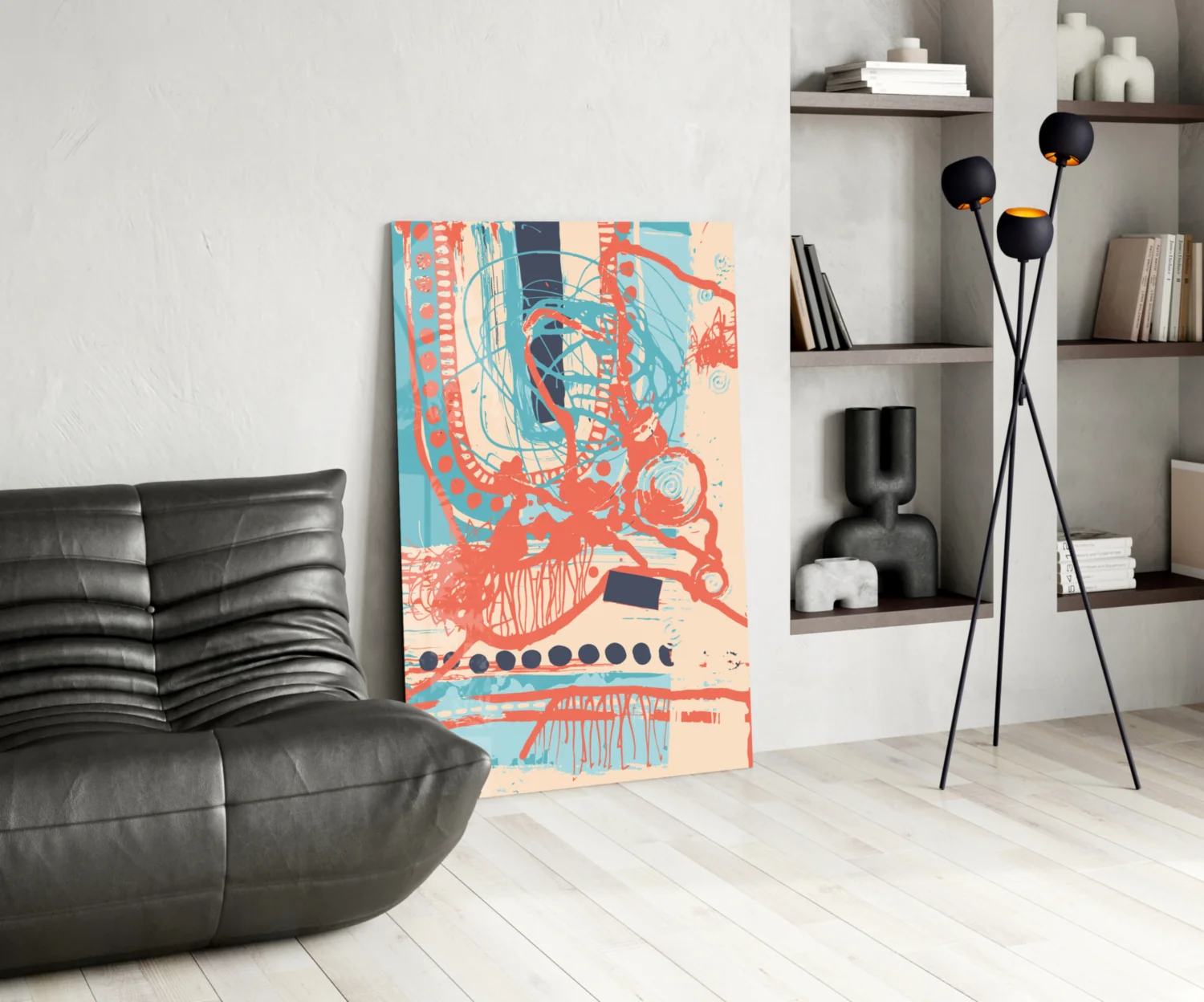 Abstract Colors Glass Wall Art - Image 6