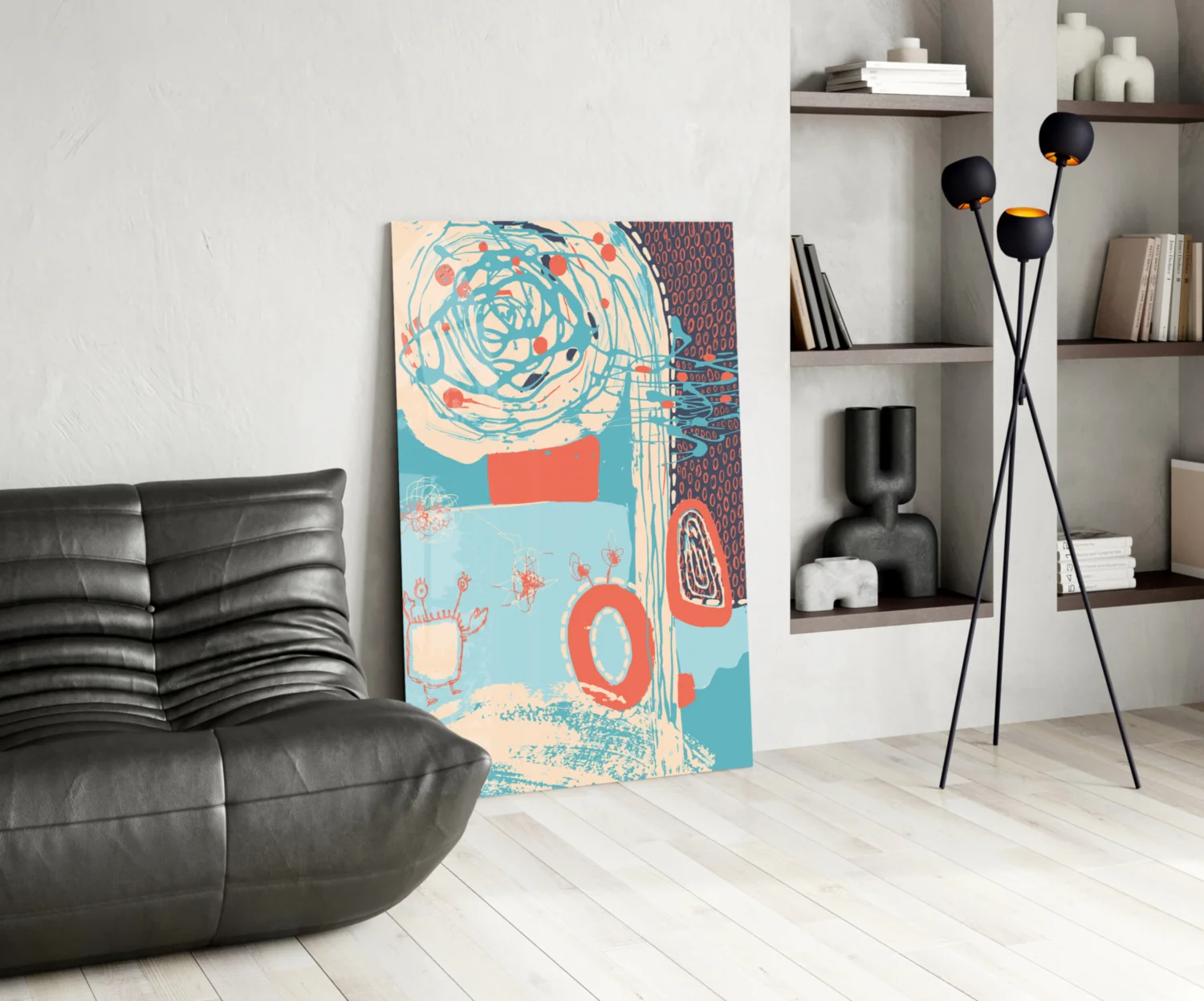 Abstract Colors Glass Wall Art - Image 6