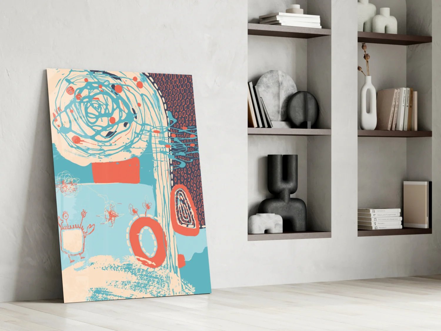 Abstract Colors Glass Wall Art - Image 7