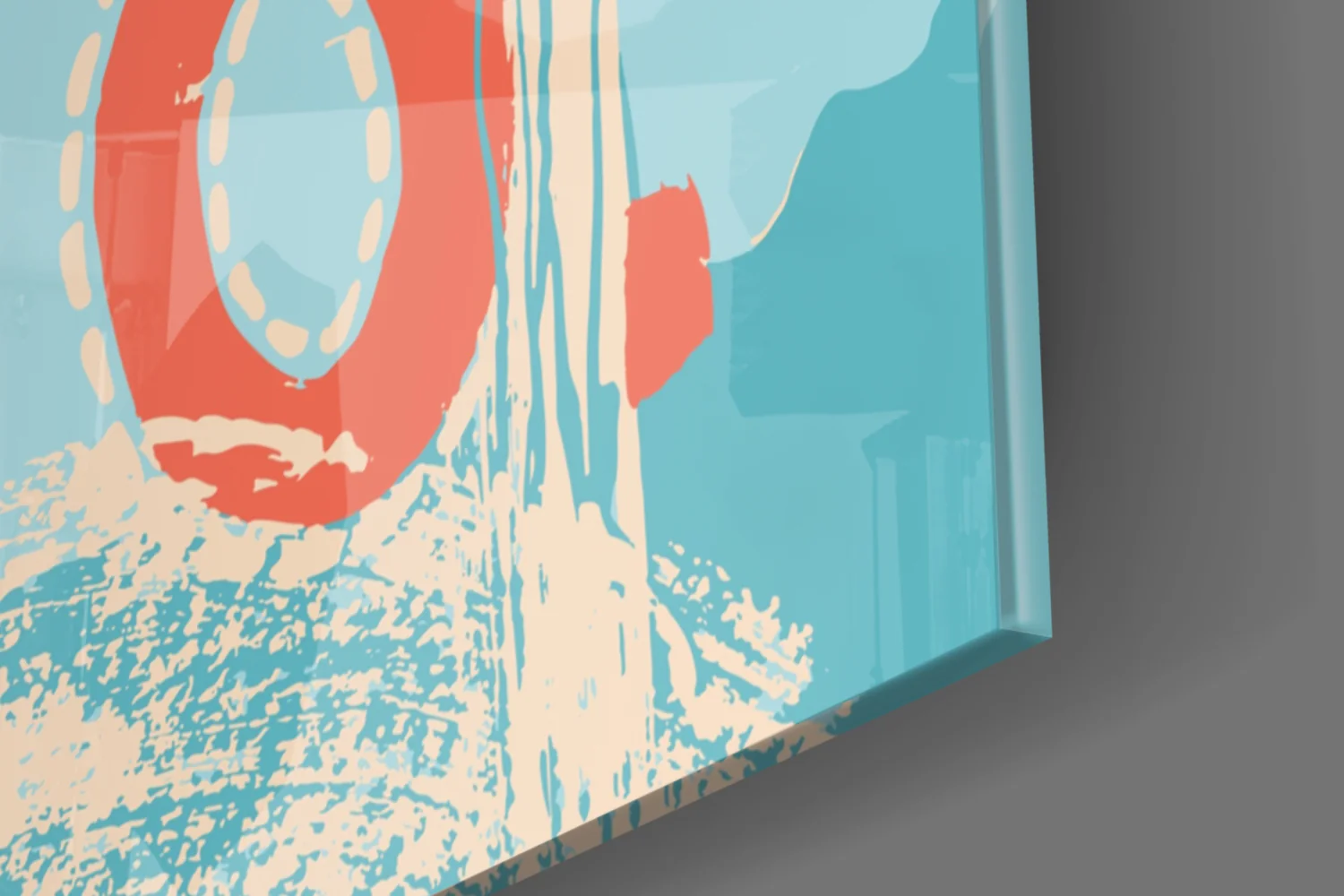 Abstract Colors Glass Wall Art - Image 8
