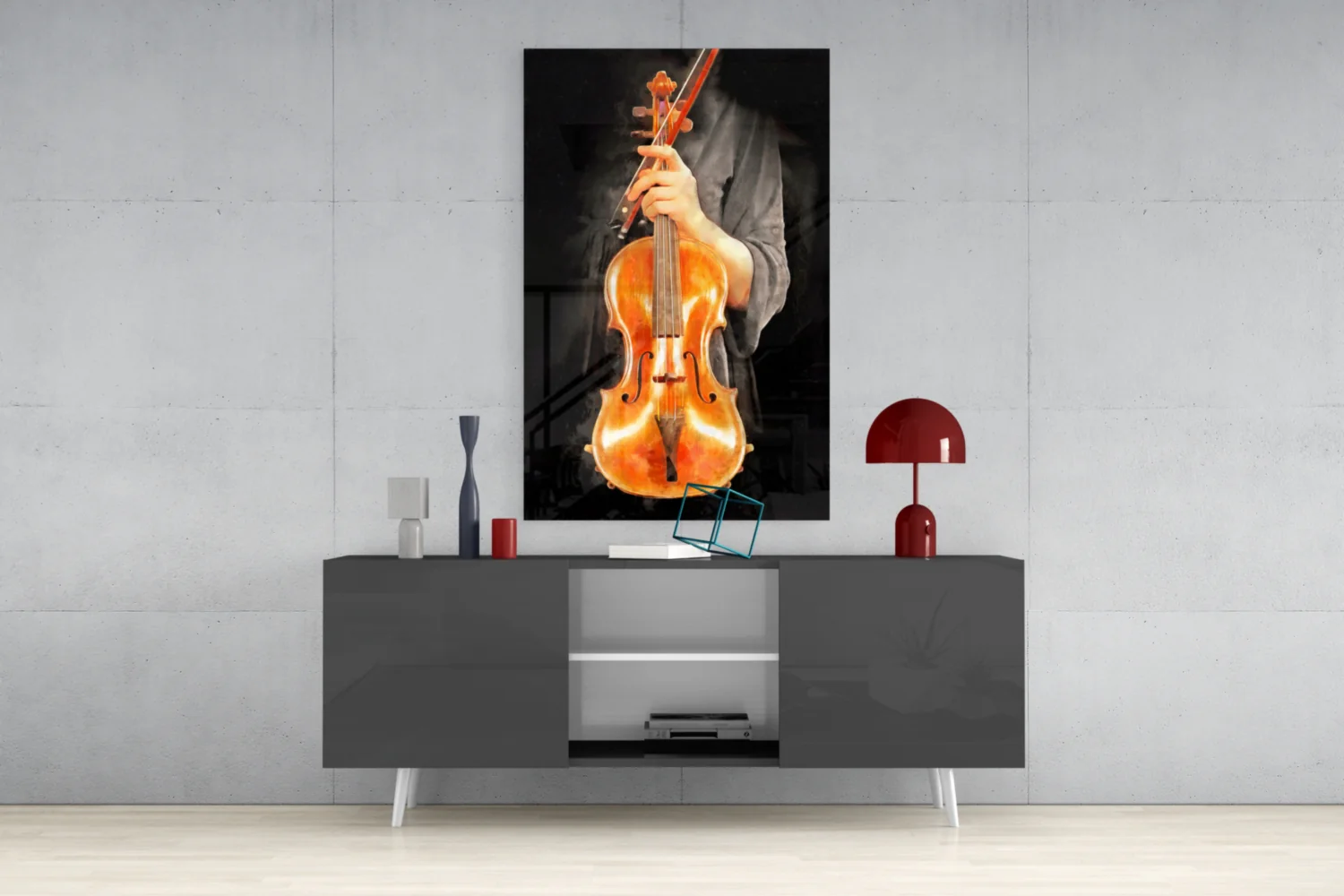 Violin Glass Wall Art - Image 9