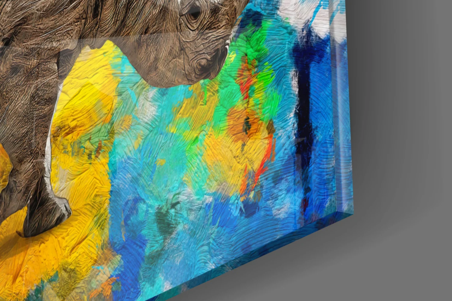 Rhino Glass Wall Art - Image 8