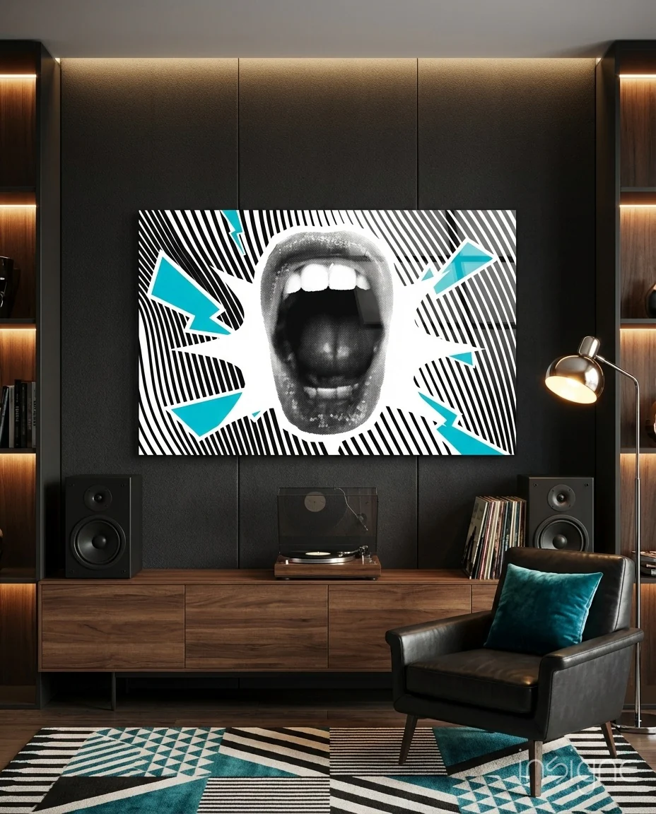 Scream Glass Wall Art