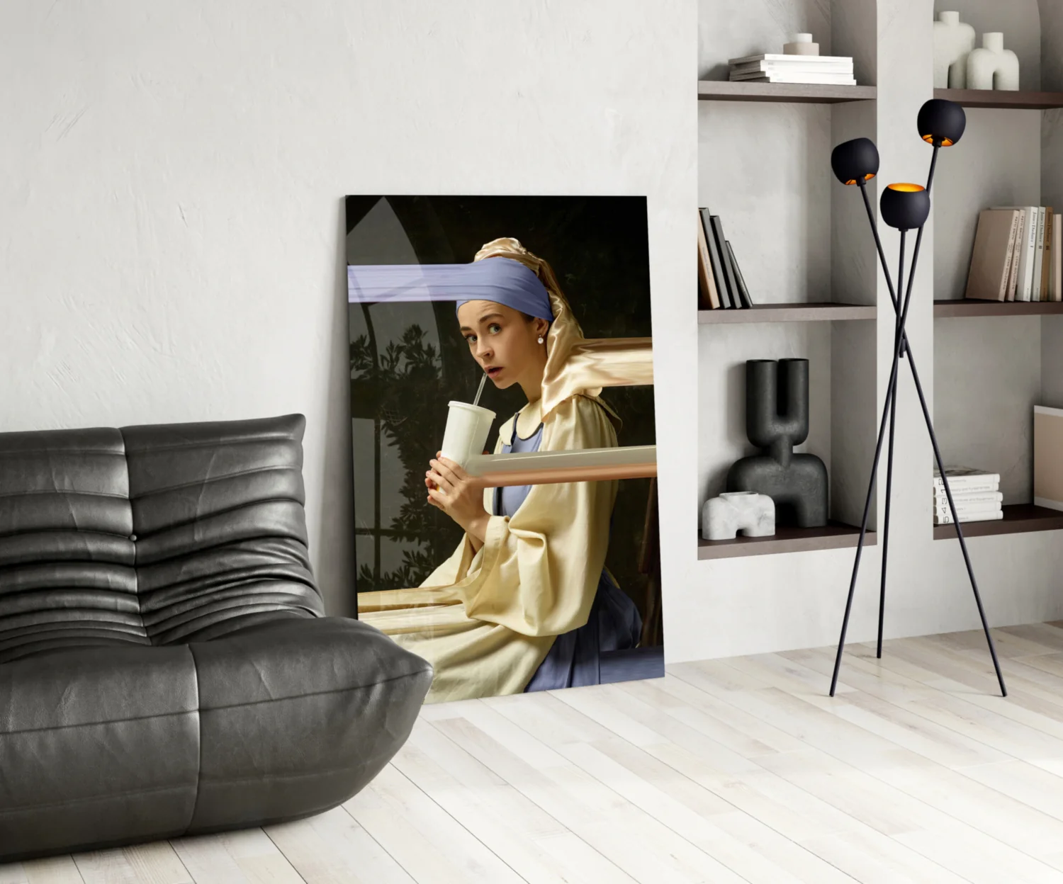 Girl with a Pearl Earring Glass Wall Art - Image 6