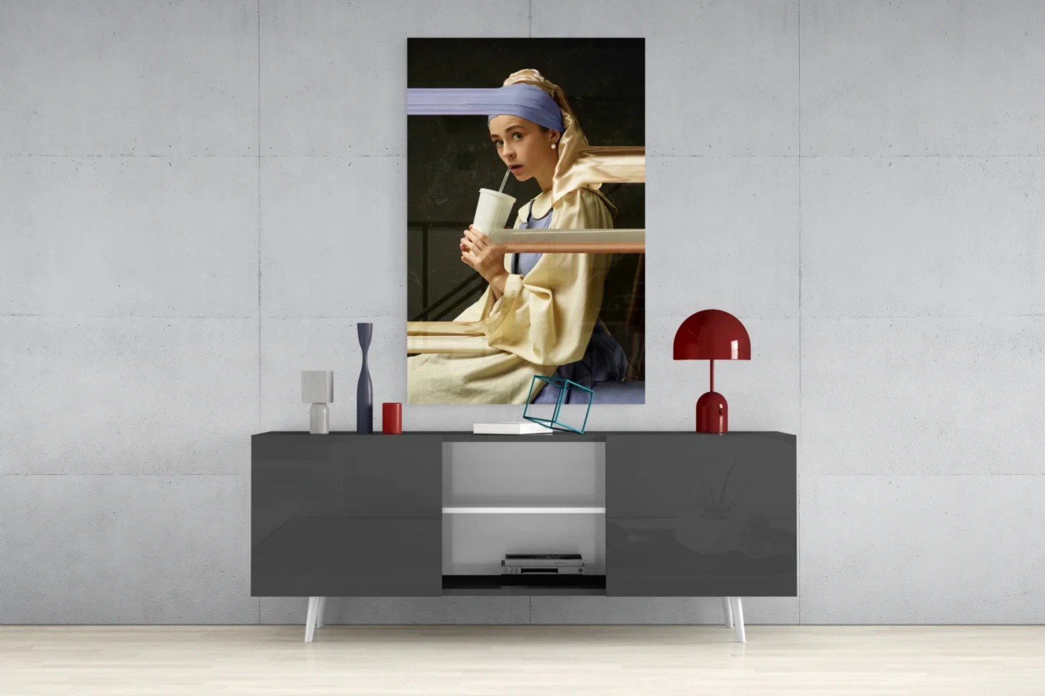 Girl with a Pearl Earring Glass Wall Art - Image 9