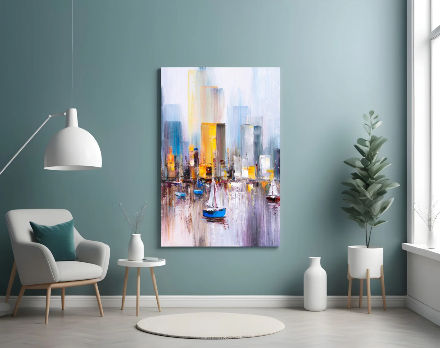Abstract Glass Wall Art - Image 5