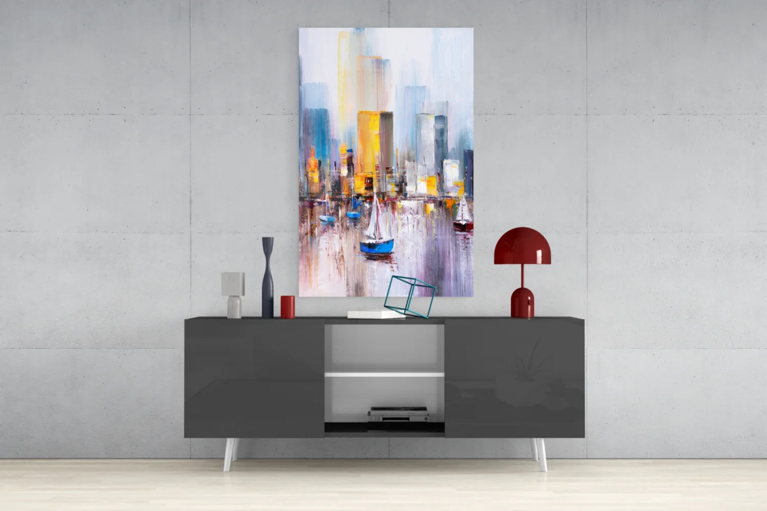Abstract Glass Wall Art - Image 9