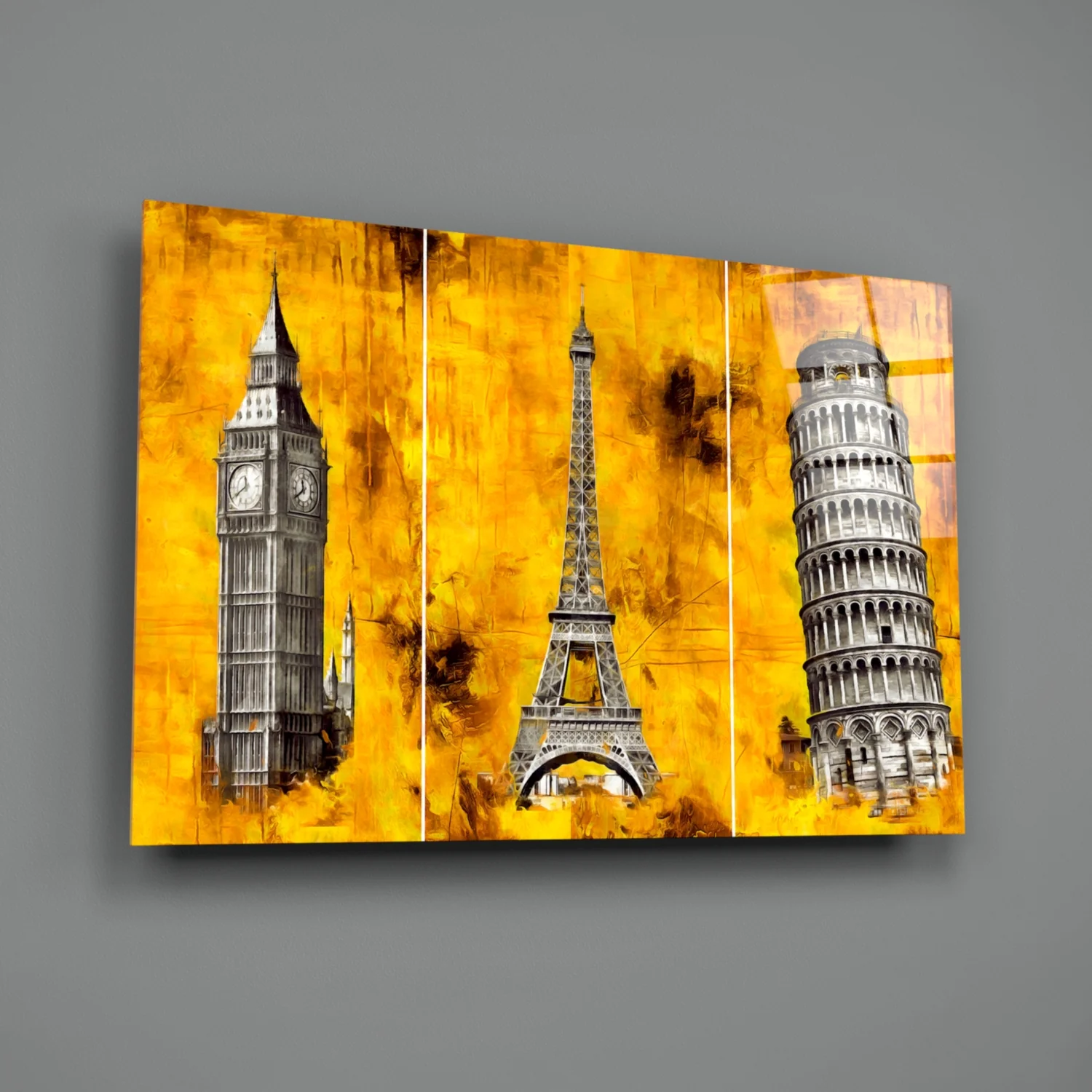 Three Towers Glass Wall Art - Image 3