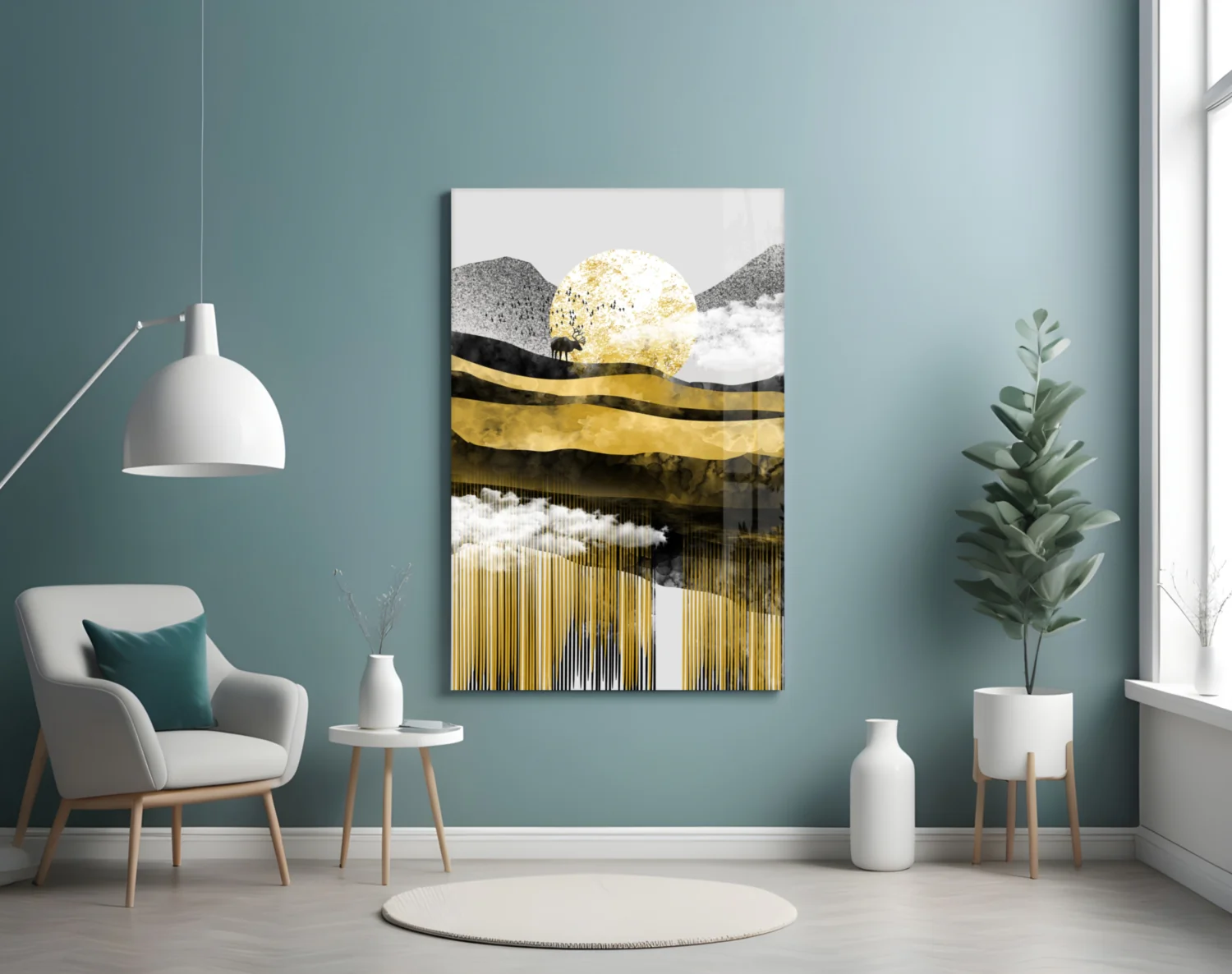 Abstract Glass Wall Art - Image 5