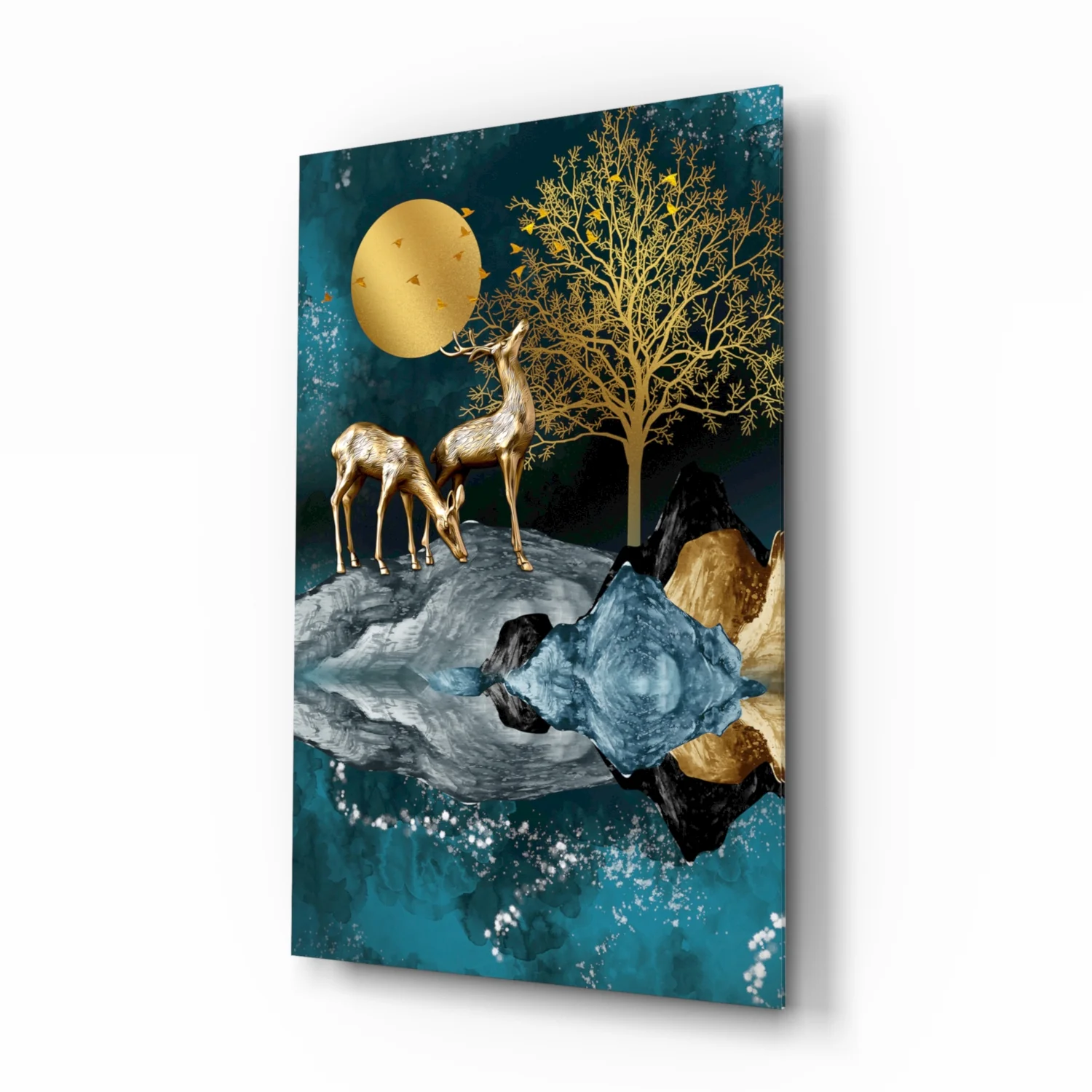 Deers Glass Wall Art - Image 2