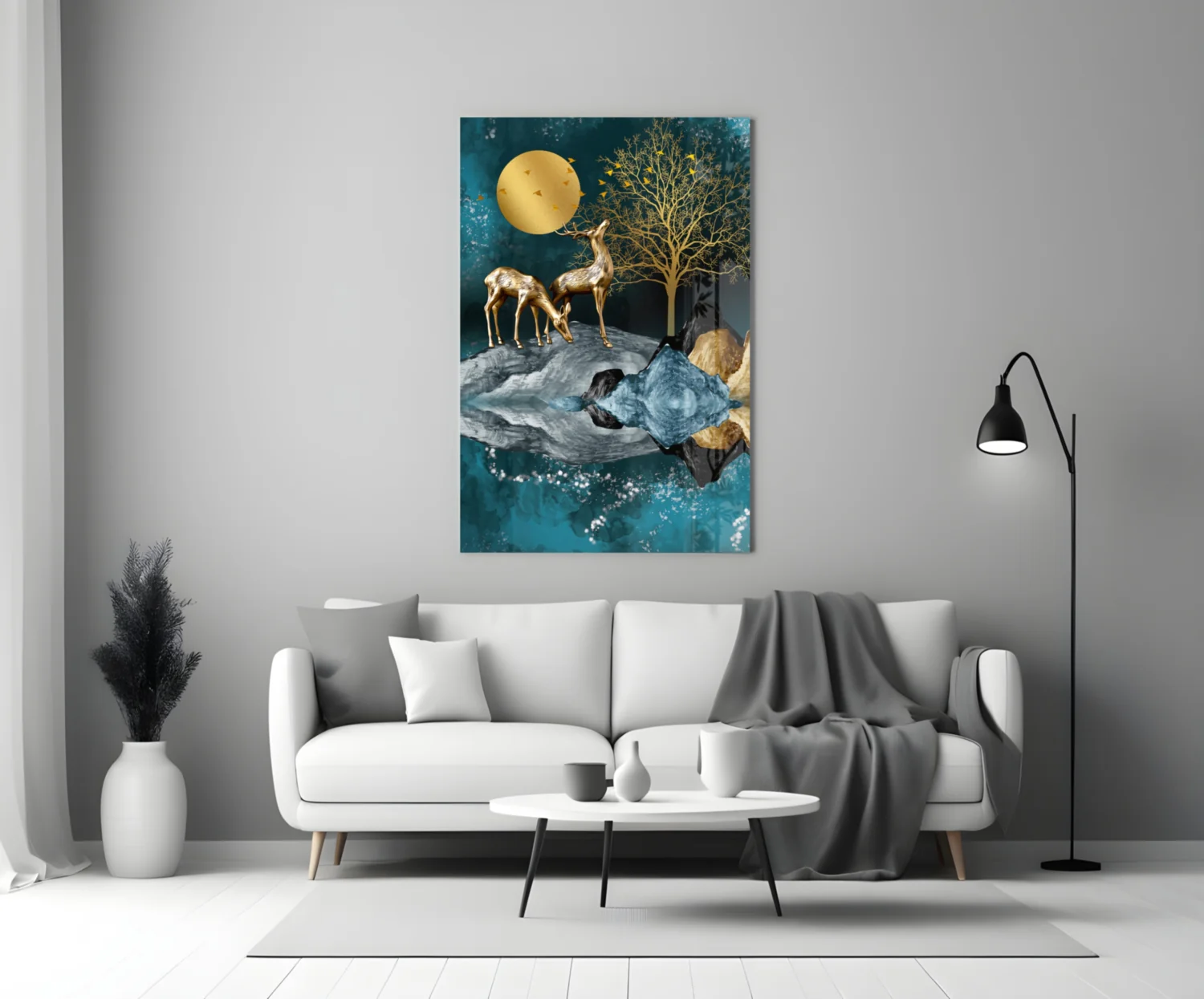 Deers Glass Wall Art - Image 4