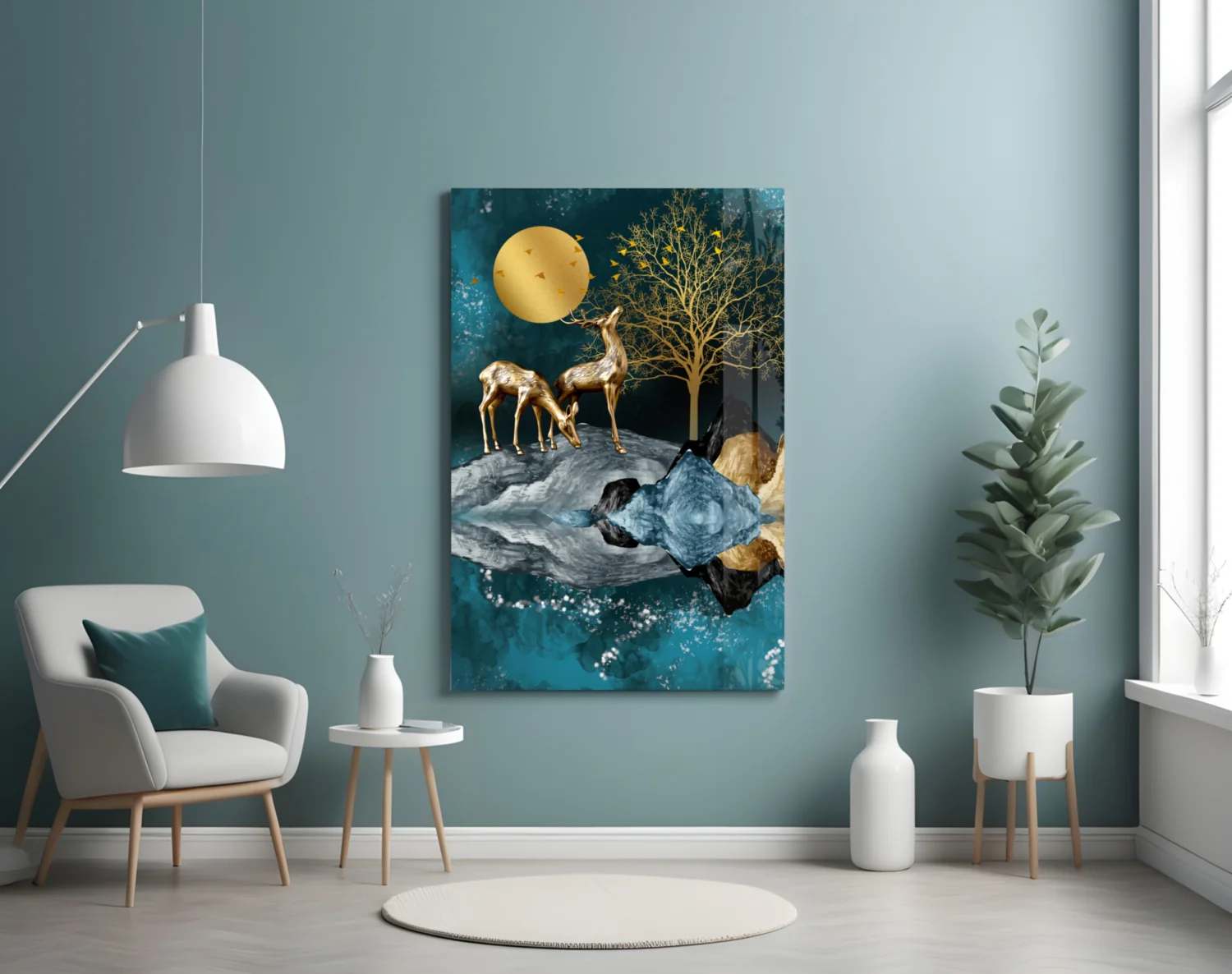 Deers Glass Wall Art - Image 5