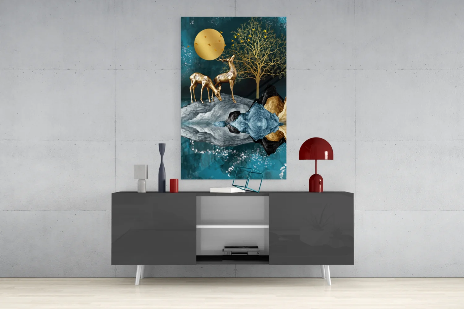 Deers Glass Wall Art - Image 9